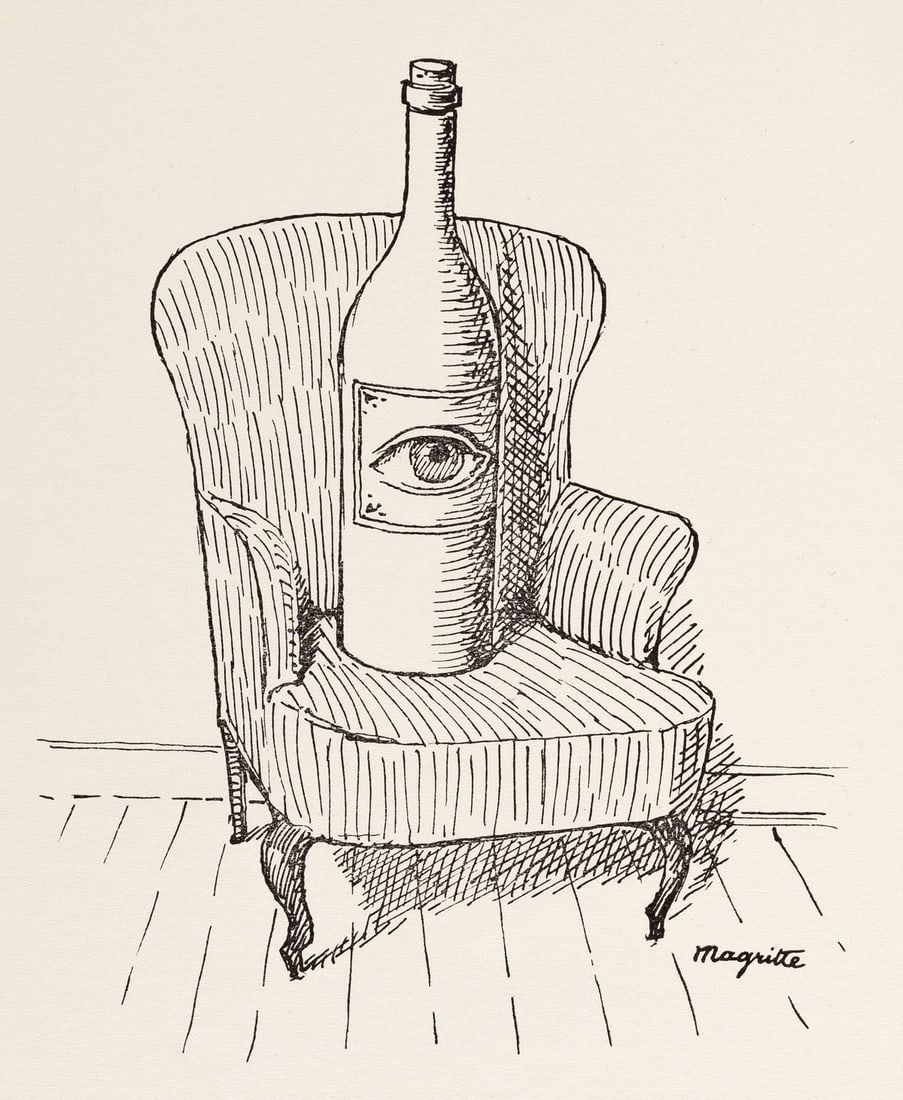 Ren Magritte, Composition, Dix dessins de Ren Magritte, Lithograph: Ren Magritte, Composition, Dix dessins de Ren Magritte, Lithograph Item Specifics: Paper Size: 11 x 8.25 inches. Inscription: Unsigned and unnumbered, as issued. Notes: From the volume, Pomes