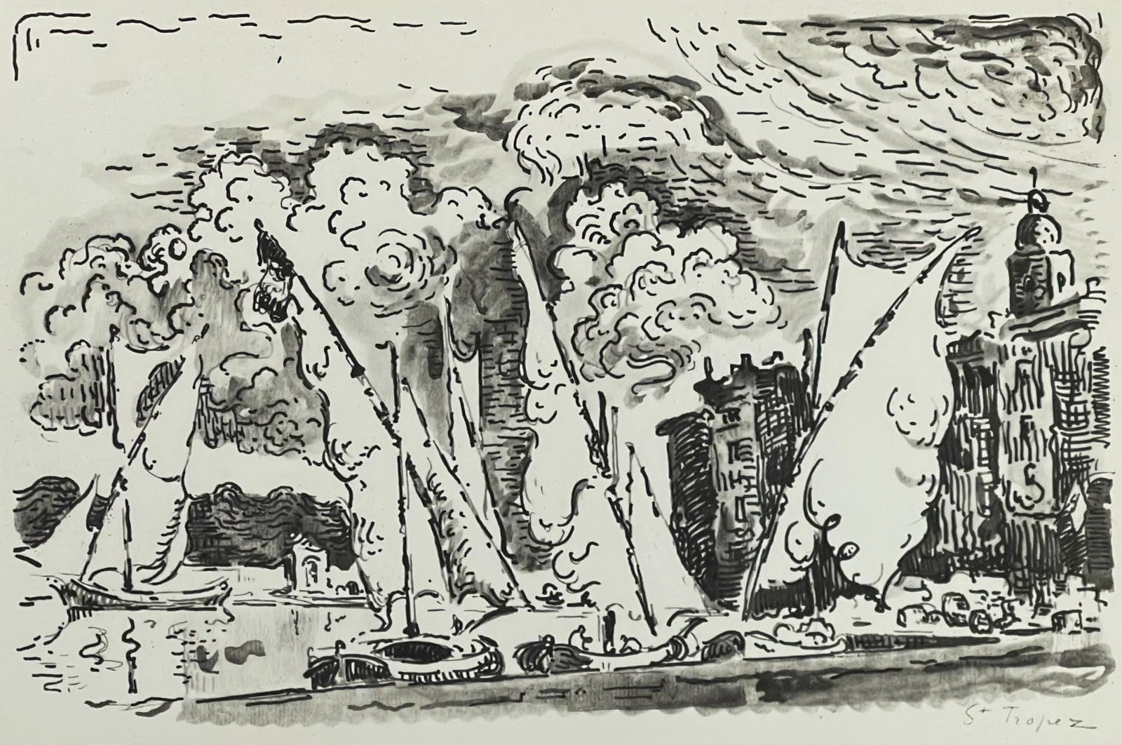 Signac Paul St Tropez Lithograph Dessins (1 of 9)