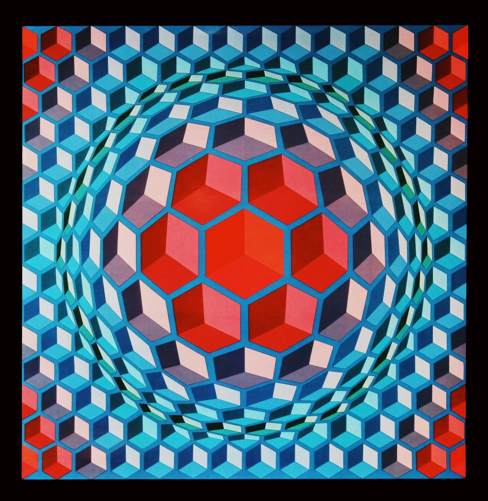Victor Vasarely, Cheyt-MC-4, from Progressions I, Original Edition Heliogravure, 1972 (1 of 5)