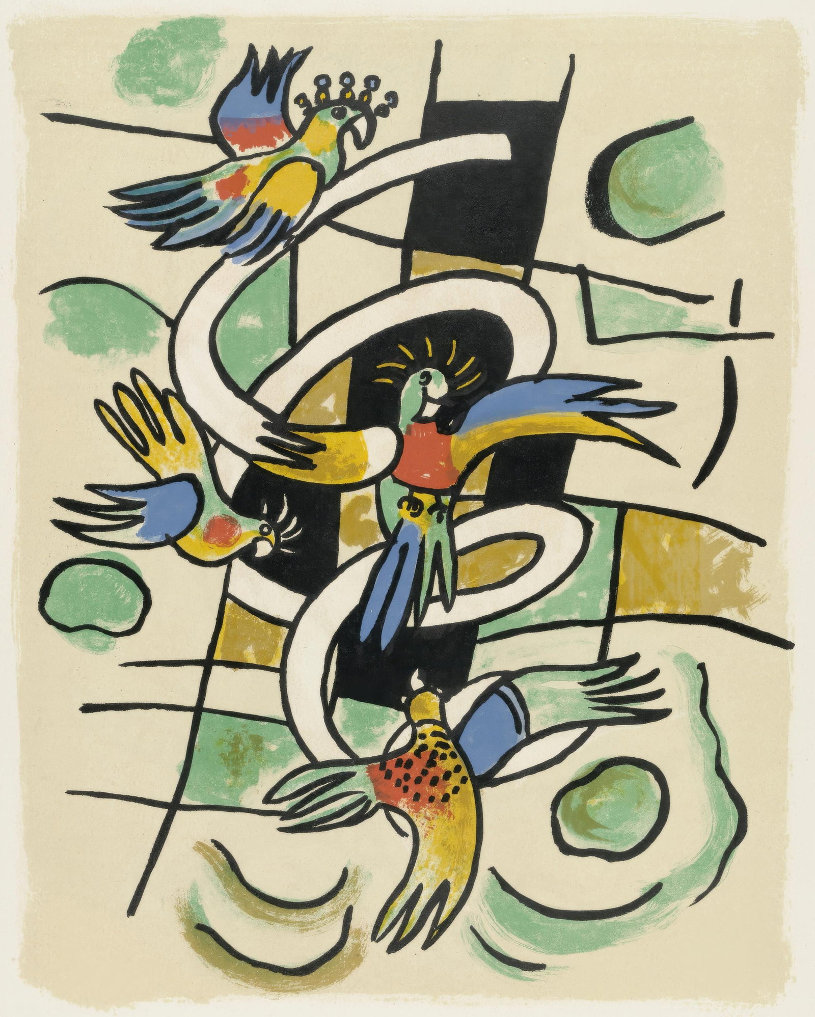 Fernand Leger, Untitled, from Circus, Lithograph, 1950 (1 of 7)