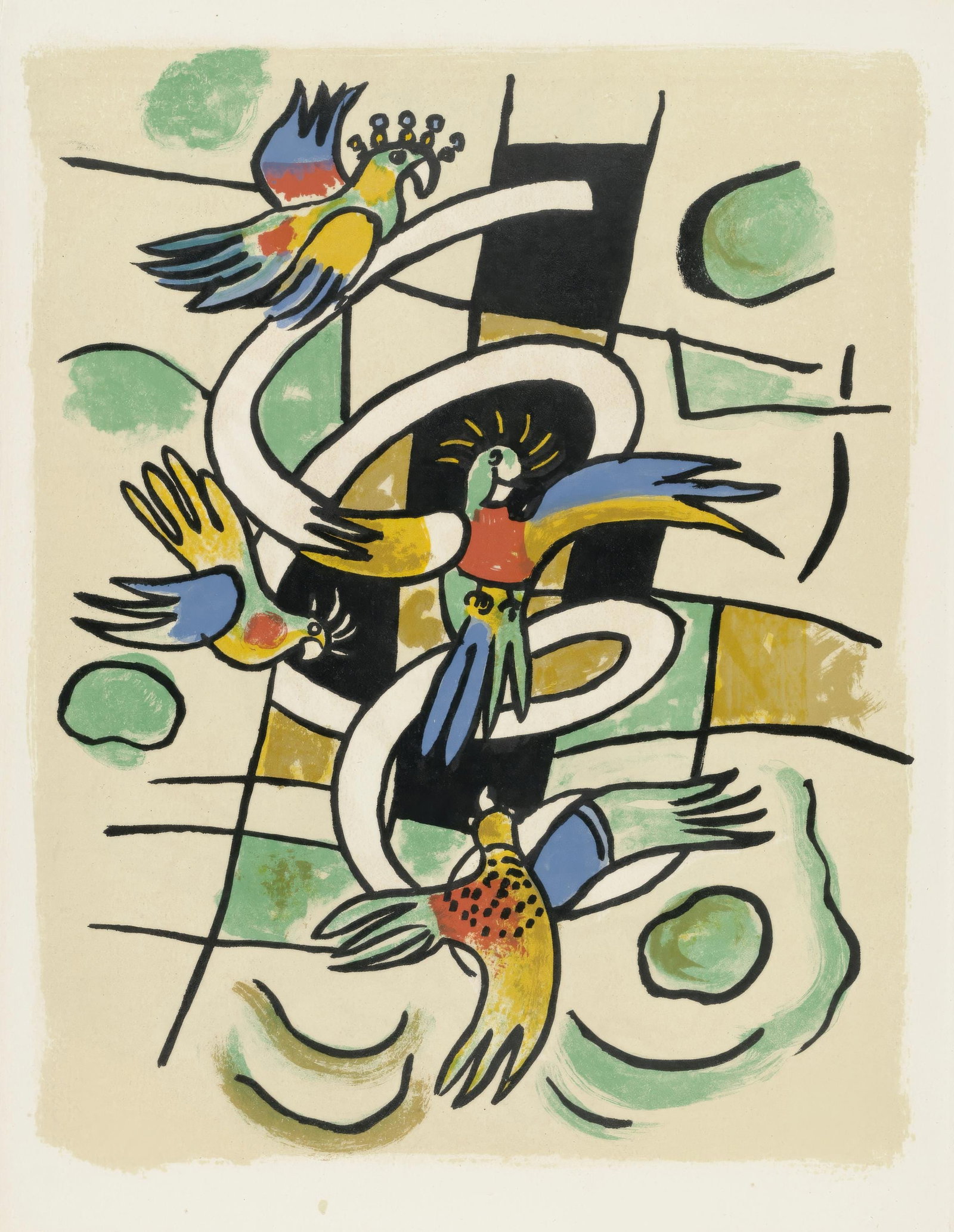 Fernand Leger, Untitled, from Circus, Lithograph, 1950 - 5