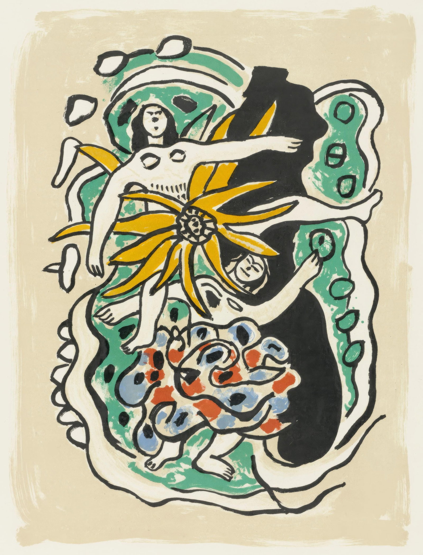 Fernand Leger, Untitled, from Circus, Lithograph, 1950 (1 of 7)