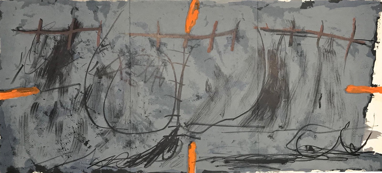 Antoni Tpies Lithograph Composition Derrire Le Miroir (1 of 7)
