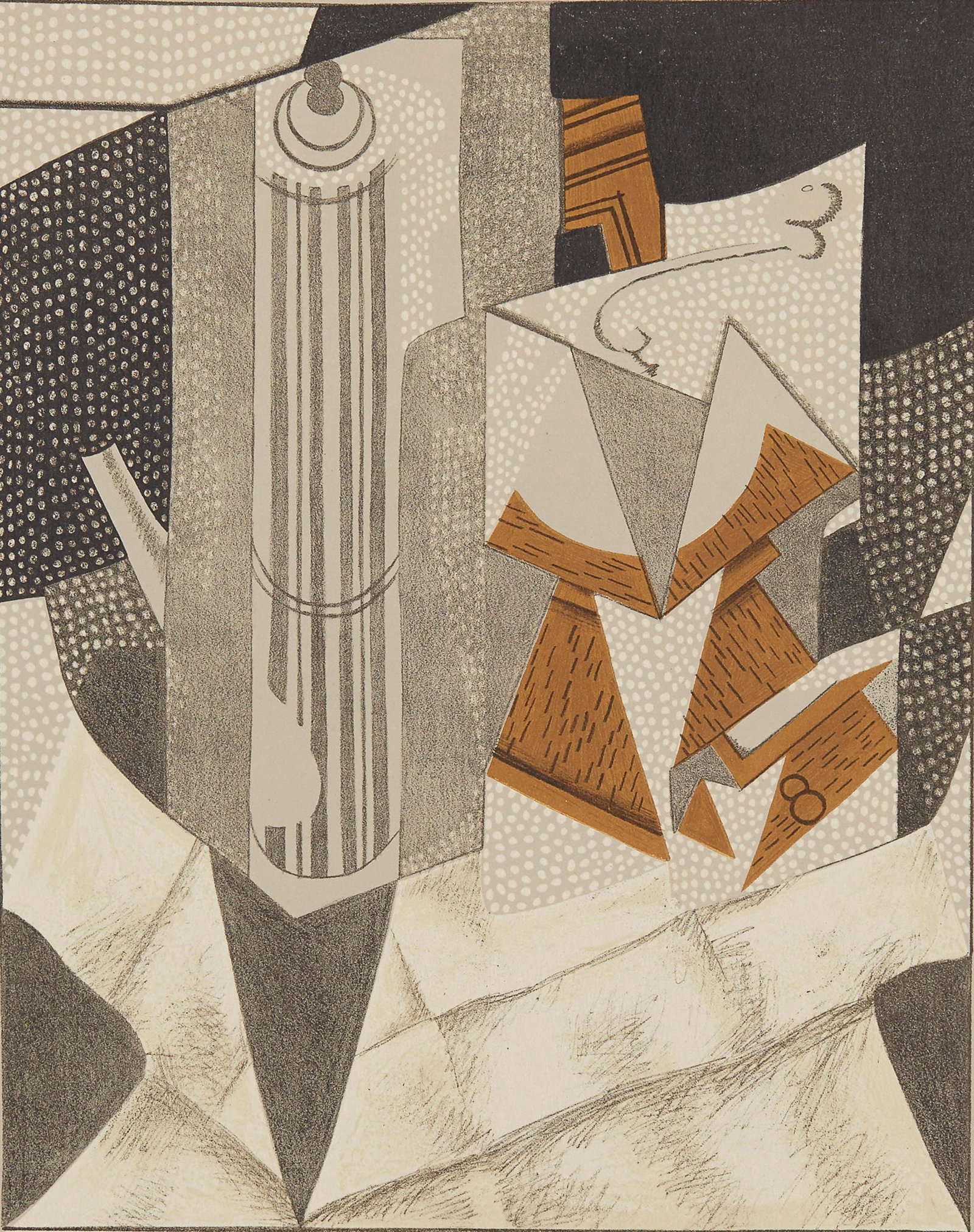 Soleil du plafond Juan Gris Lithograph Moulin Cafe II Kahnweiler (1 of 8)