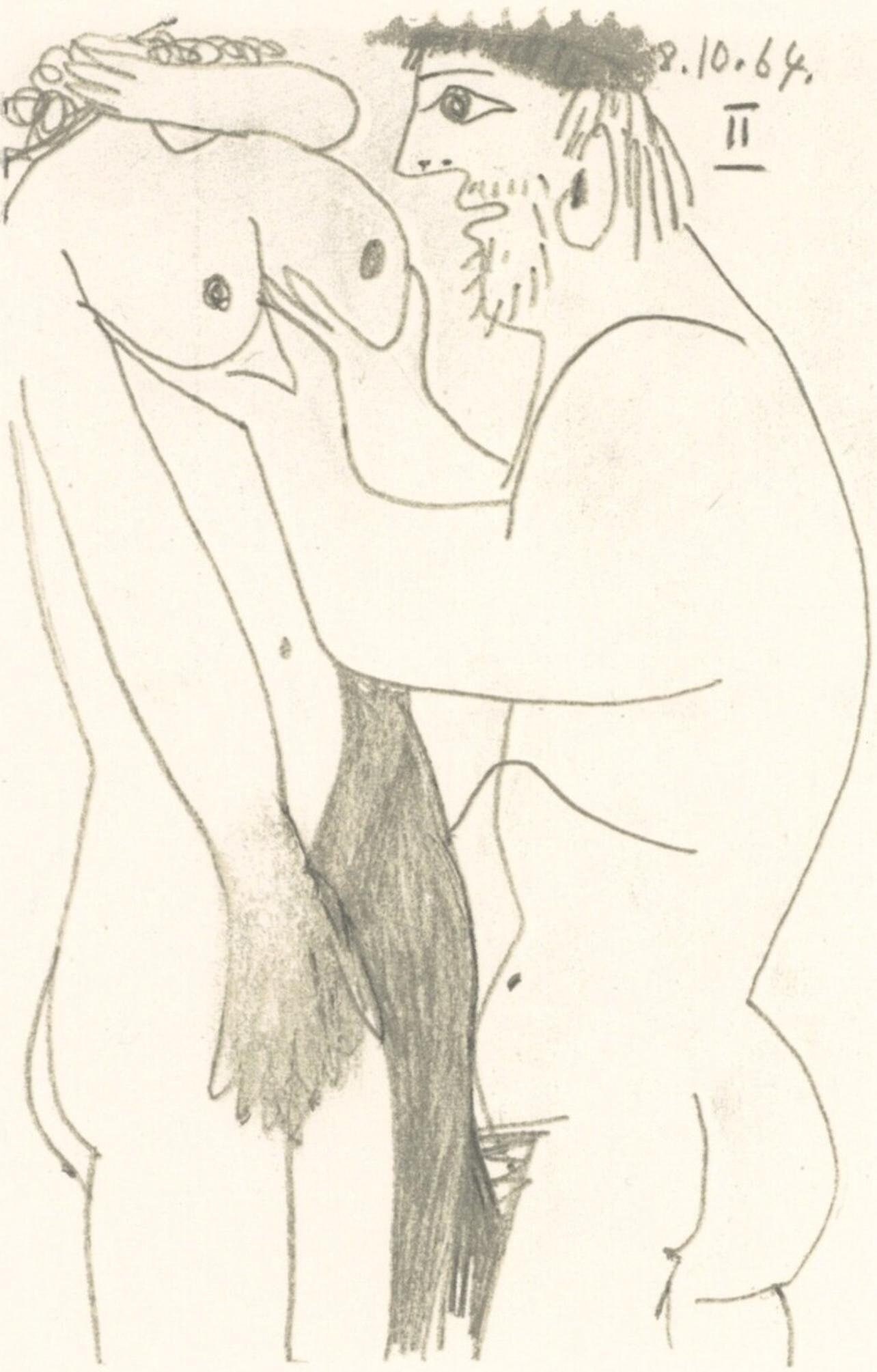 Pablo Picasso, Composition, Le Got du Bonheur (Cramer 148; Bloch 2013), Mixed Media Lithograph: Pablo Picasso, Composition, Le Got du Bonheur (Cramer 148; Bloch 2013), Mixed Media Lithograph Item Specifics: Paper Size: 13 x 9.75 inches. Excellent condition. Inscription: Unsigned and unnumbered,