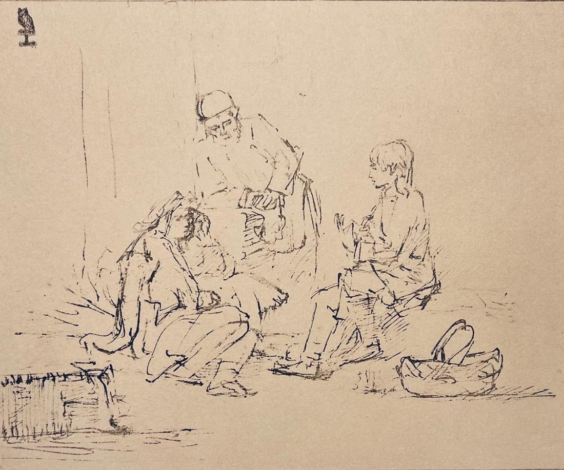 Rembrandt van Rijn, Joseph Interpreting the Dreams of Pharaoh's Officers, Collotype: Rembrandt van Rijn, Joseph Interpreting the Dreams of Pharaoh's Officers, Collotype Item Specifics: Paper Size: 9.5 x 12.5 inches. Excellent condition. Notes: From the folio, Rembrandt, Drawings from