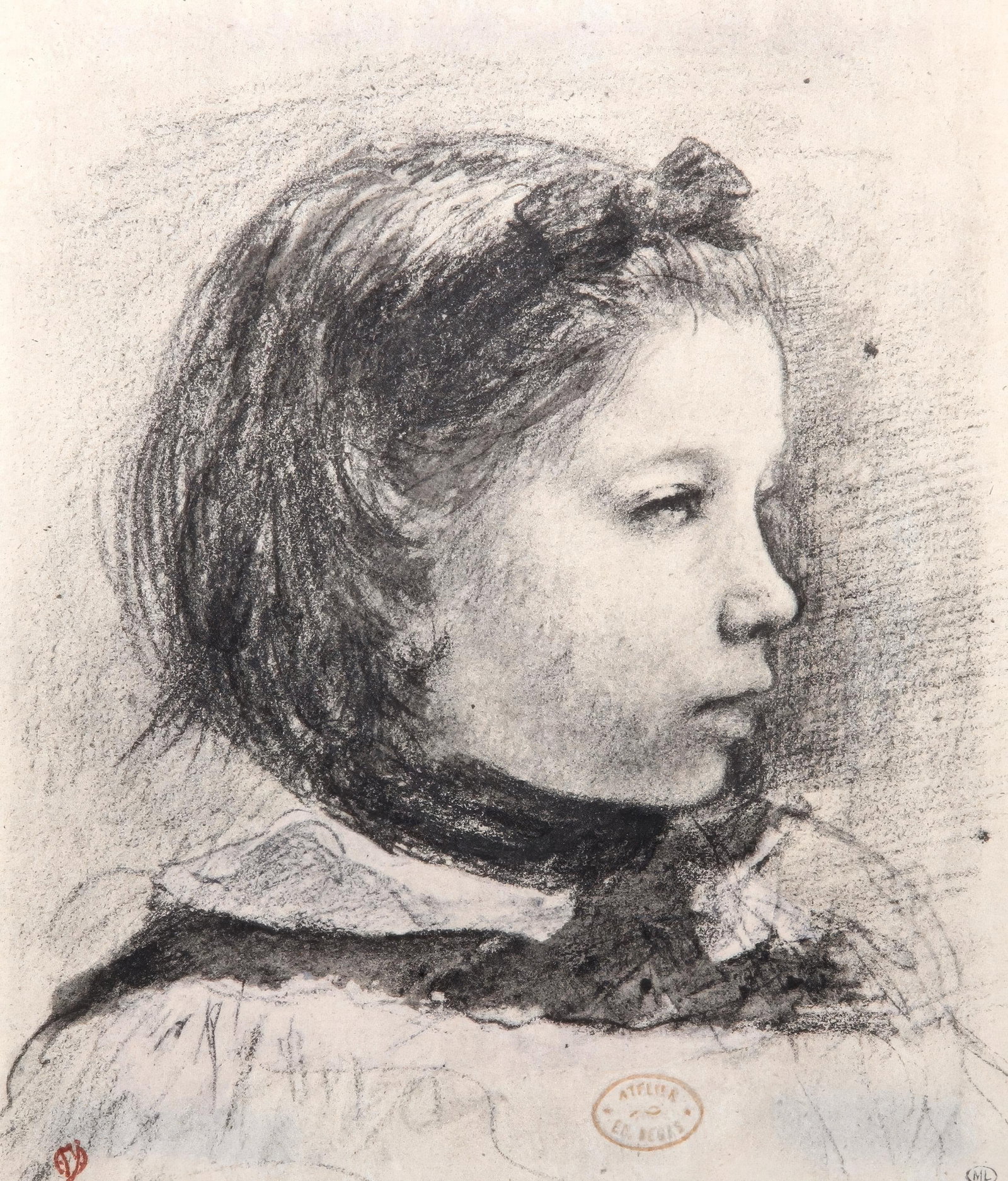 Lithograph Edgar Degas Portrait Pochoir Julie Belleli 1968 (1 of 7)