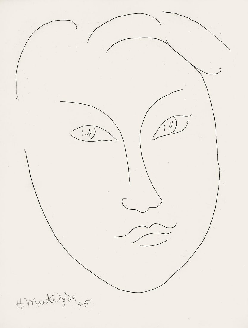Masque de jeune garon by Henri Matisse Duthuit No 268: Masque de jeune garon by Henri Matisse Duthuit No 268 Item Specifics: Paper Size: 9.875 x 12.875 inches. Excellent condition. Notes: From the folio, Alternance, 1946. Published by Le Gerbier, Paris; p