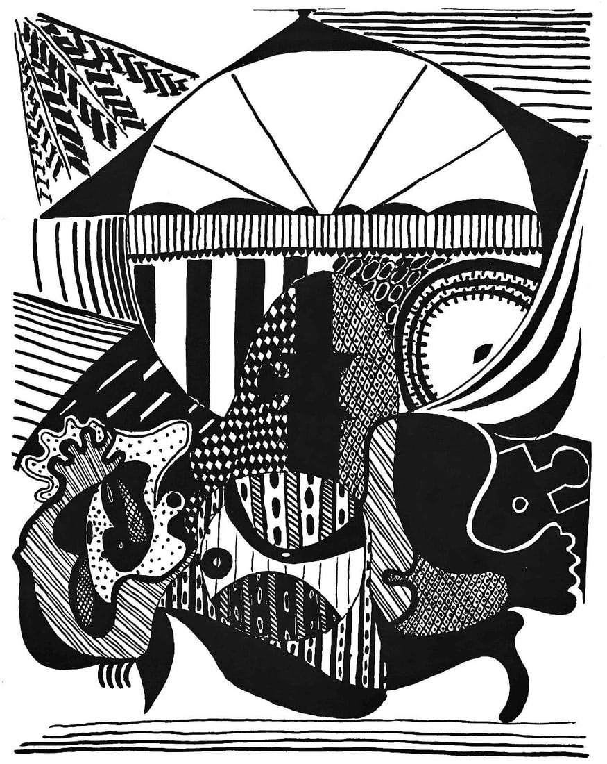 Pablo Picasso, Composition (Johnson/ Vollard 193; Monod 10485), Hlne chez Archimde, Woodcut (1 of 7)