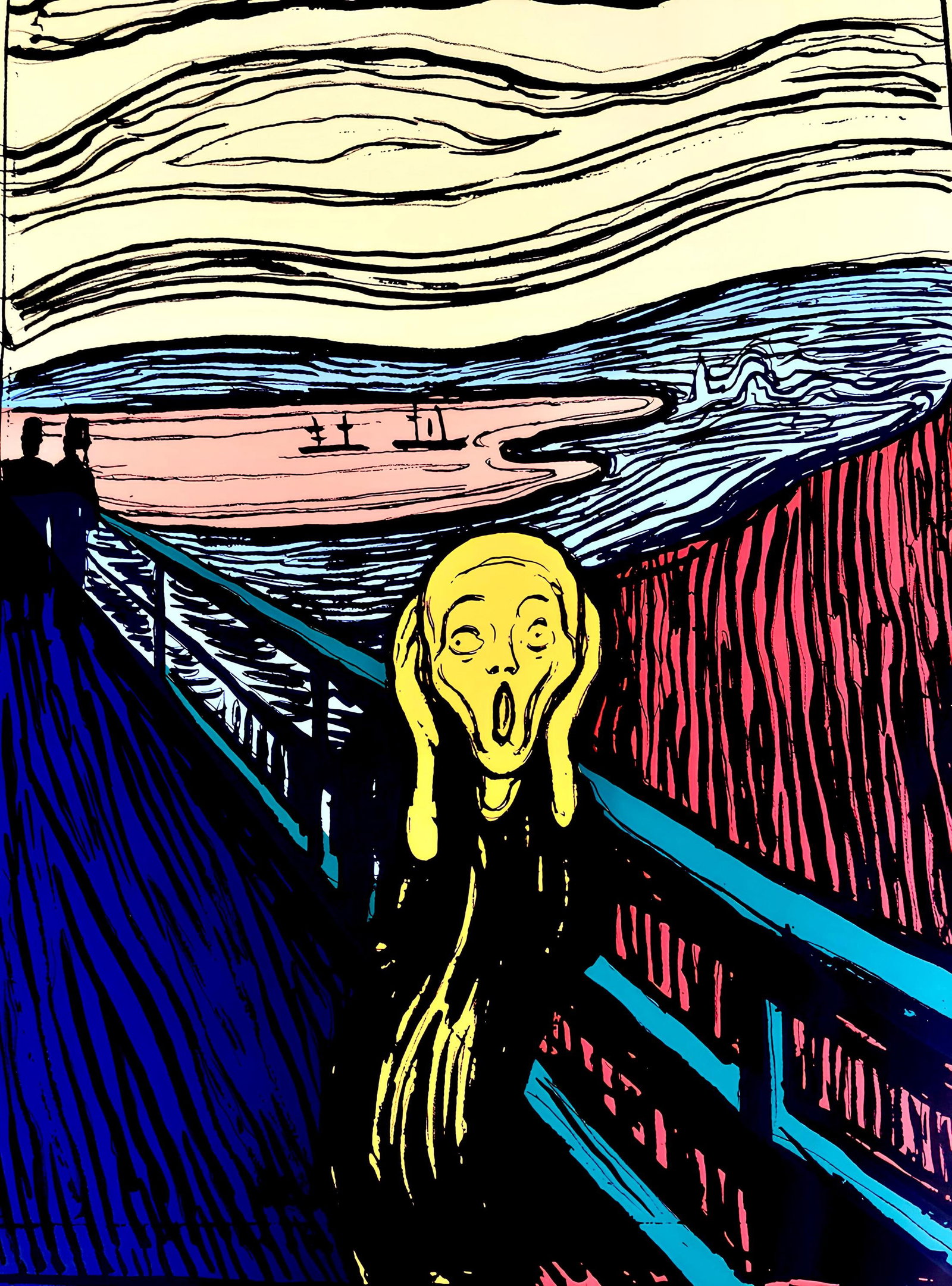 Andy Warhol, The Scream (after Edvard Munch), Orange, Official, Sunday B. Morning, Silkscreen (1 of 7)