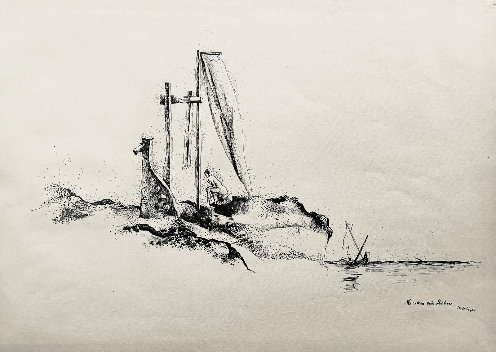 Jean Lurat, le radeau de la mduse, huit dessins la plume, Lithograph: Jean Lurat, le radeau de la mduse, huit dessins la plume, Lithograph Item Specifics: Paper size: 12.625 x 17.625 inches. Excellent condition. Inscription: Unsigned and unnumbered, as issued. Notes: