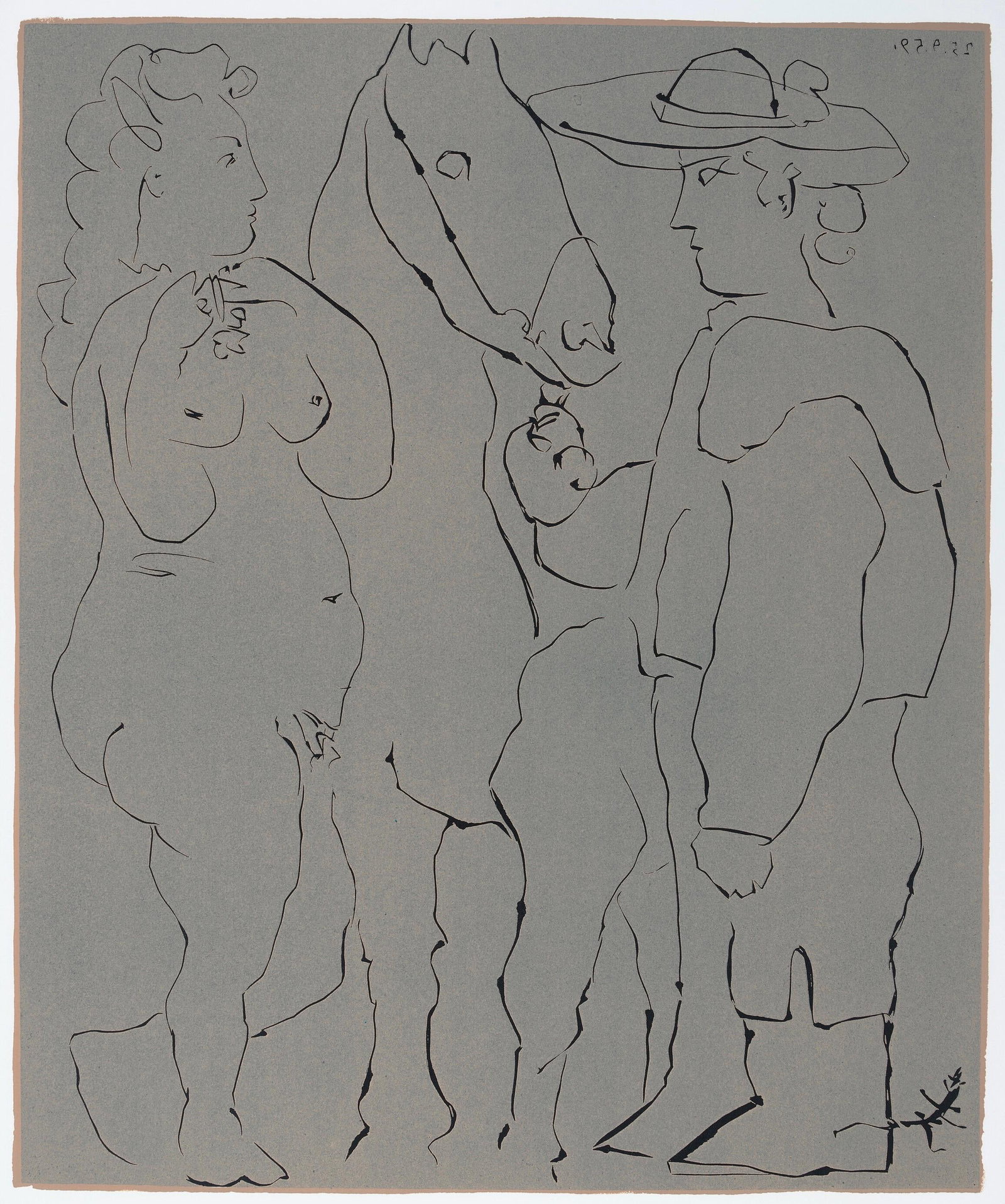 Picasso Pablo, Picador, Cheval Femme at Orozco 214, Linleo Grabados: Picasso Pablo, Picador, Cheval Femme at Orozco 214, Linleo Grabados Item Specifics: Paper Size: 12.5 x 14.5 inches; image size: 10.5 x 8.75 inches. Inscription: Unsigned and unnumbered, as issued.