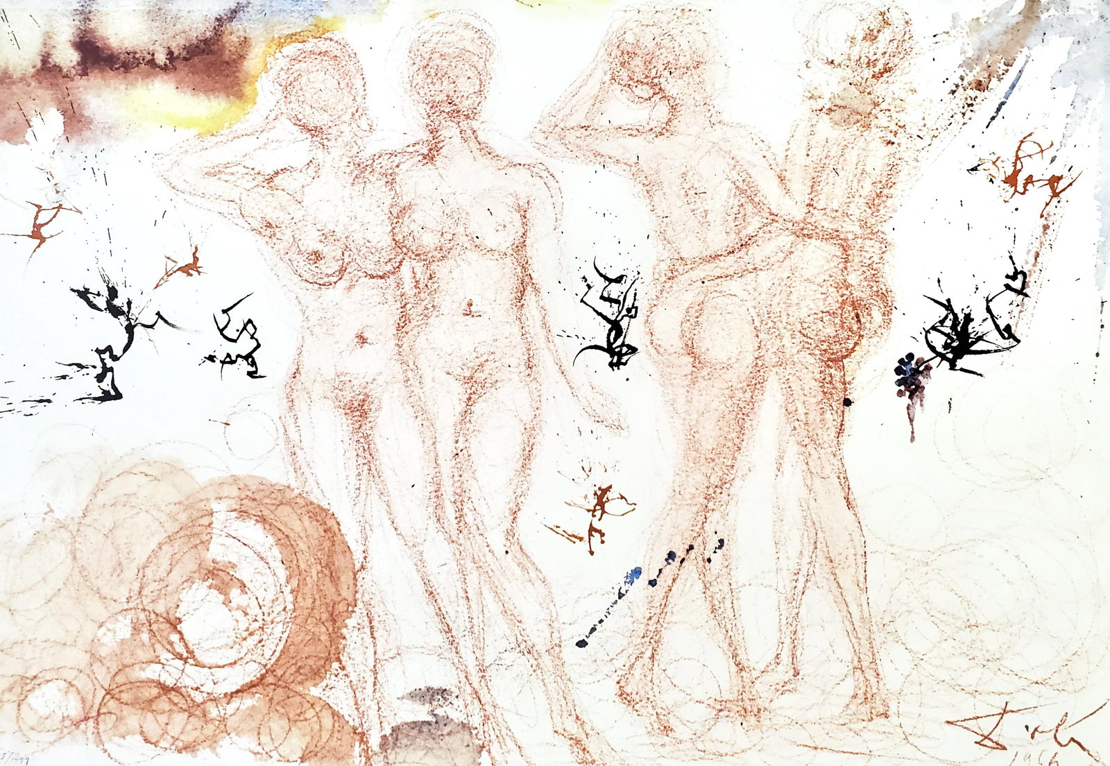 Salvador Dali Composition Biblia Sacra Lithograph Michler Lpsinger 1600 Field 69-3: Salvador Dali Composition Biblia Sacra Lithograph Michler Lpsinger 1600 Field 69-3 Item Specifics: Paper size: 13.75 x 19 inches. Inscription: Signed in the plate and unnumbered, as issued. Catalogue