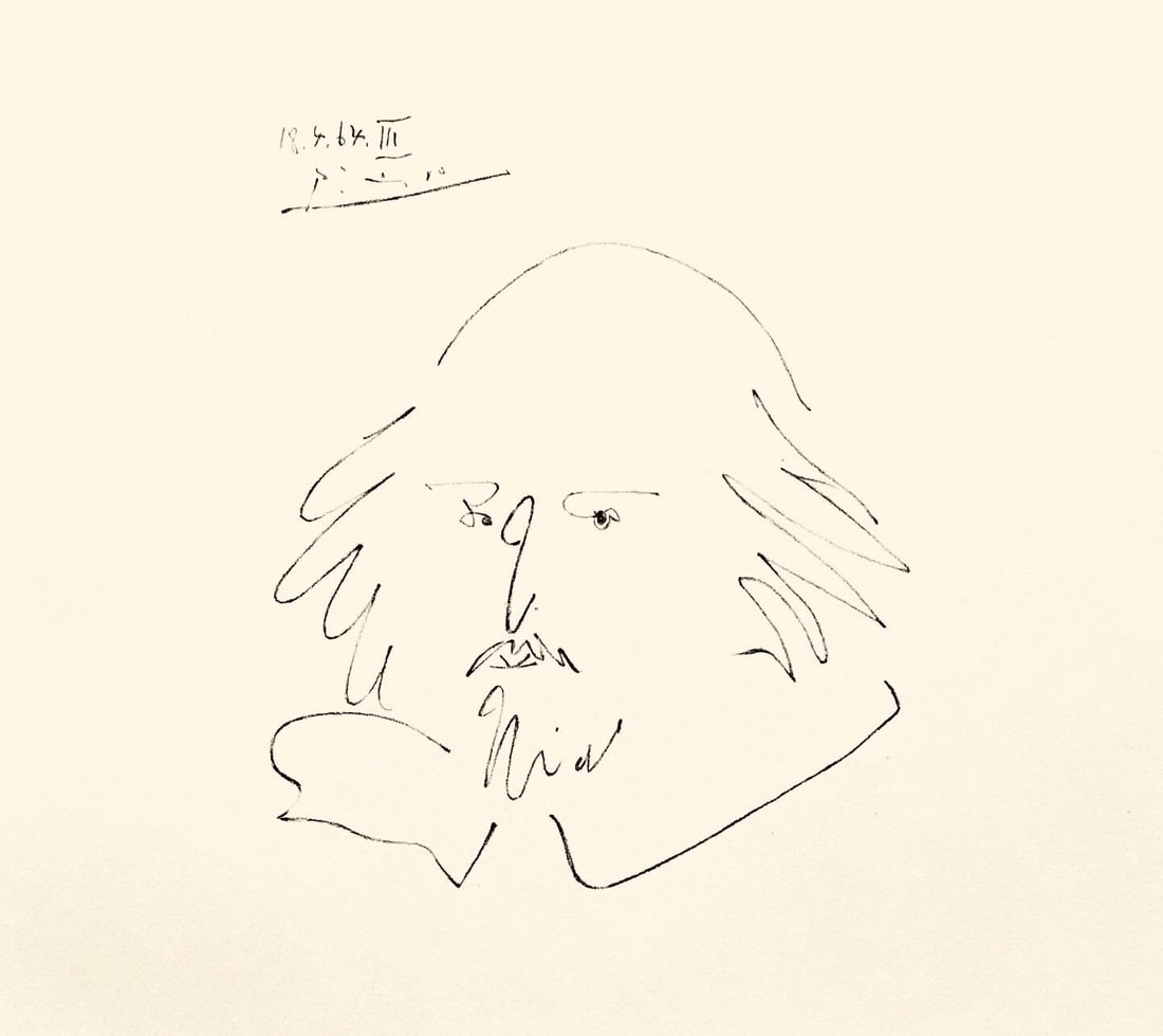 Pablo Picasso, Shakespeare XII (Bloch 1197), Picasso-Aragon Shakespeare, Lithograph (1 of 6)
