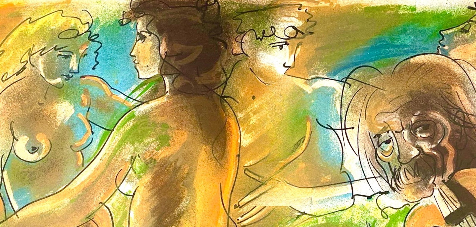 Hans Erni, Composition, Rflexions Simples Sur Le Corps, Lithograph - 4