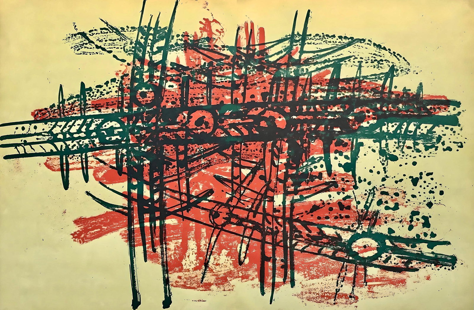Lithograph of Composition by Wifredo Lam, Suites n3 (1 of 6)