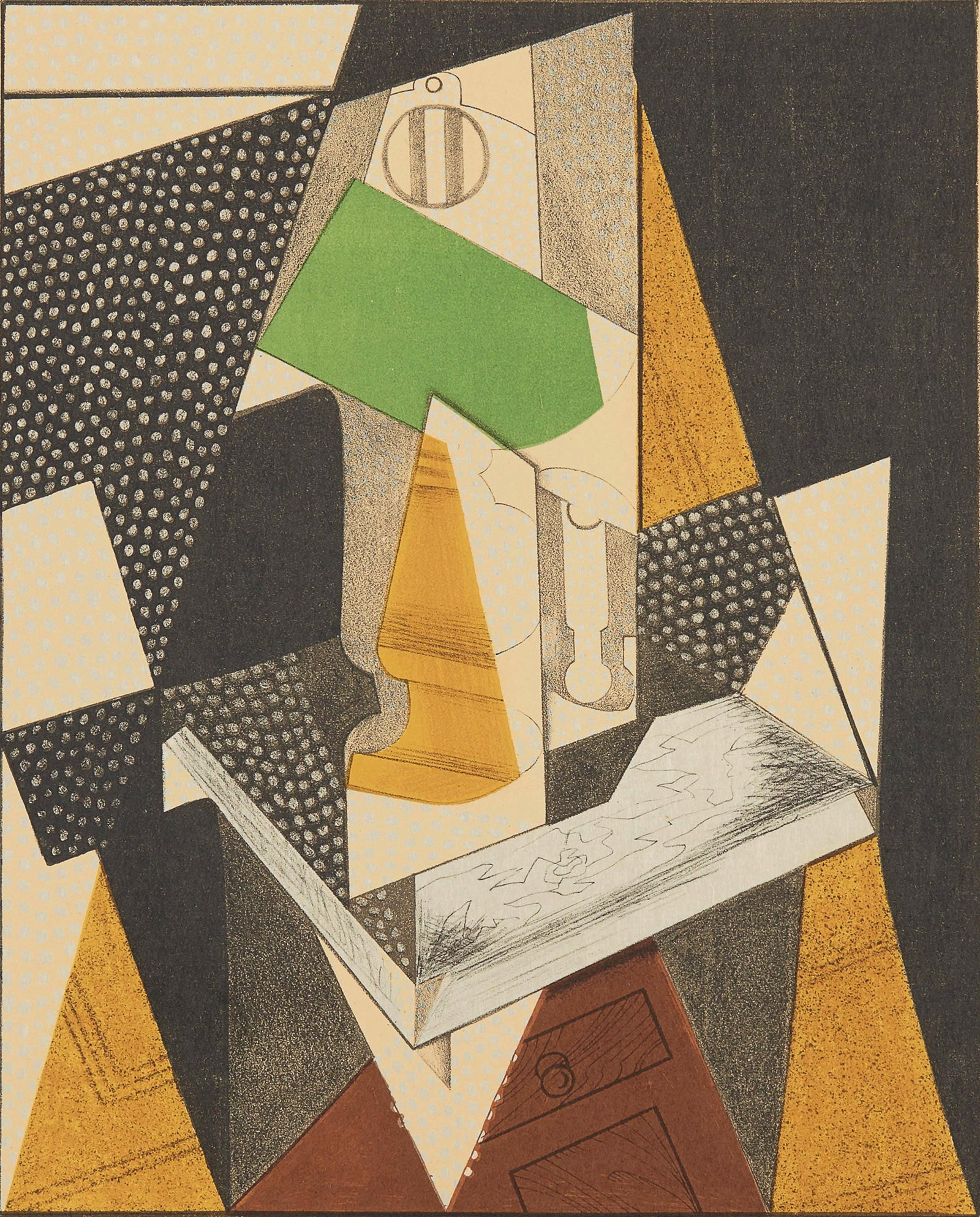 Juan Gris Lithograph Kahnweiler 1969 Au Soleil du Plafond La Lampe: Juan Gris Lithograph Kahnweiler 1969 Au Soleil du Plafond La Lampe Item Specifics: Paper size: 16.5625 x 12.625 inches. Excellent condition. Inscription: Unsigned and unnumbered, as issued. Notes: Fro