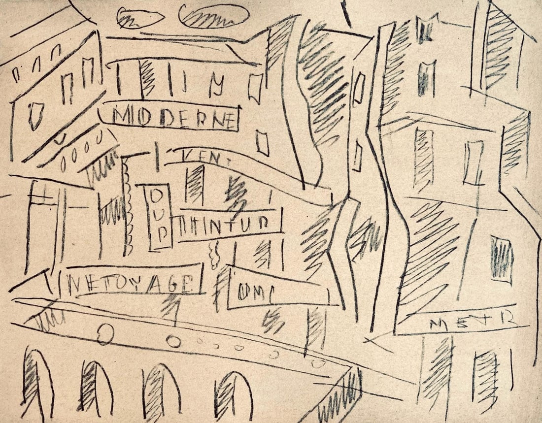 Fernand Lger, Verdun: La place d'Armes, Dessins de Guerre 1915-16, Lithograph (1 of 8)