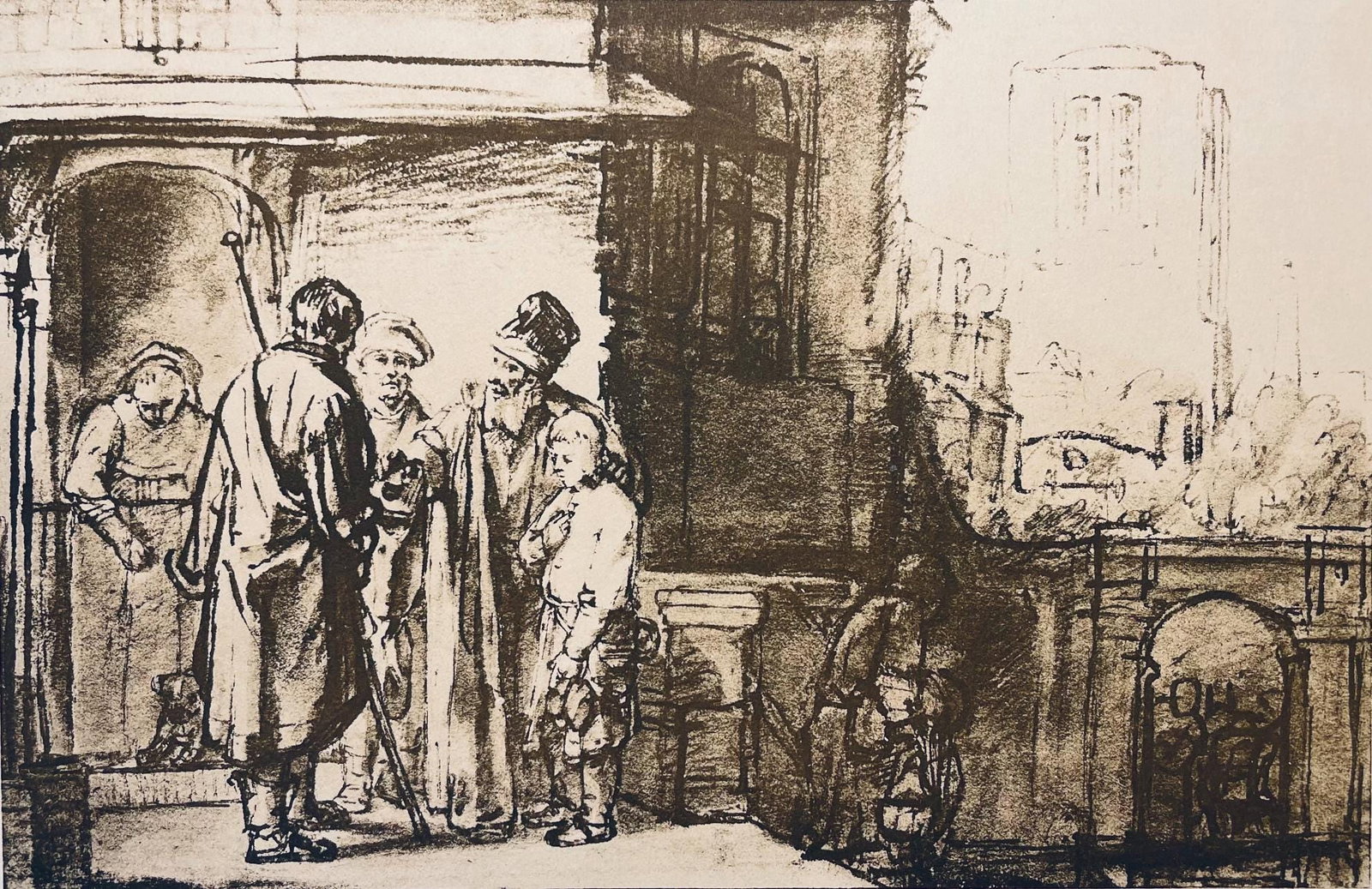 Jacob Rembrandt van Rijn Exhorting Brothers Over Benjamin (1 of 8)