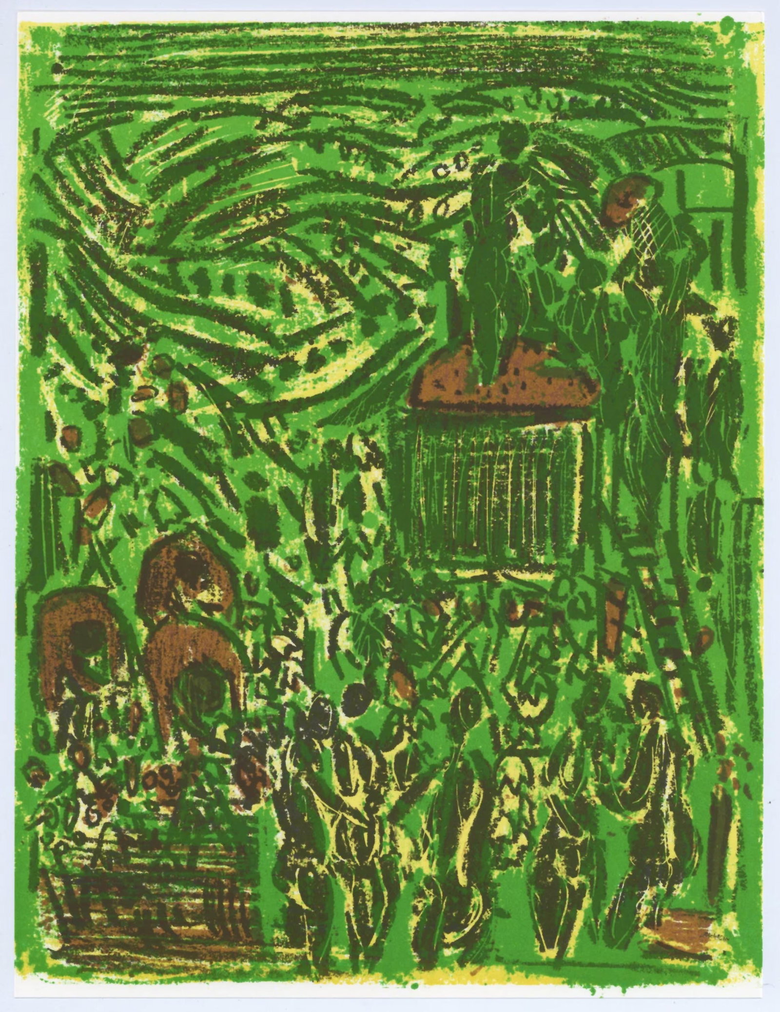 Andr Cottavoz, Composition, L'Odysse, Lithograph - 4