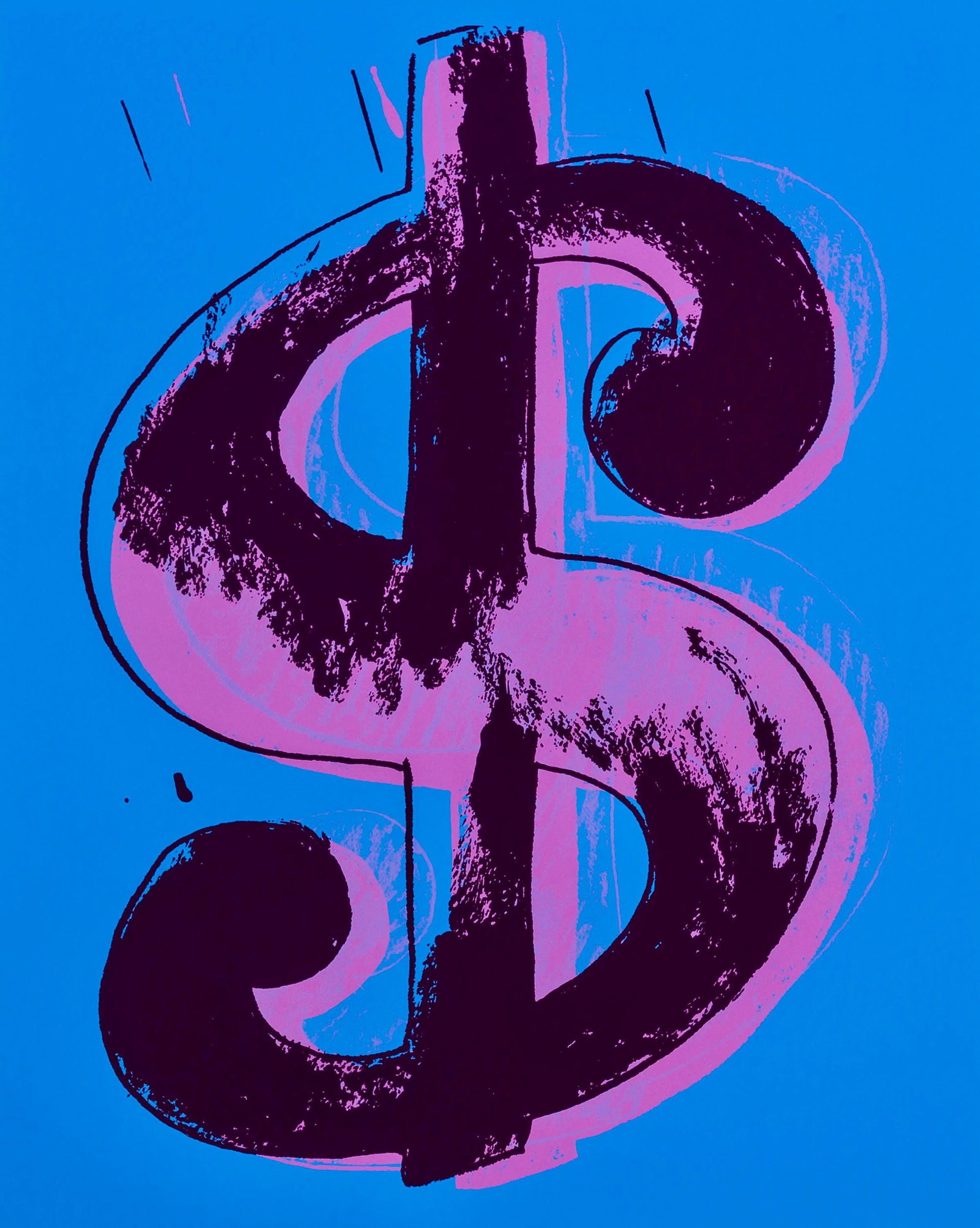 Andy Warhol, Dollar Sign, Blue, Official, Sunday B. Morning, Silkscreen (1 of 7)