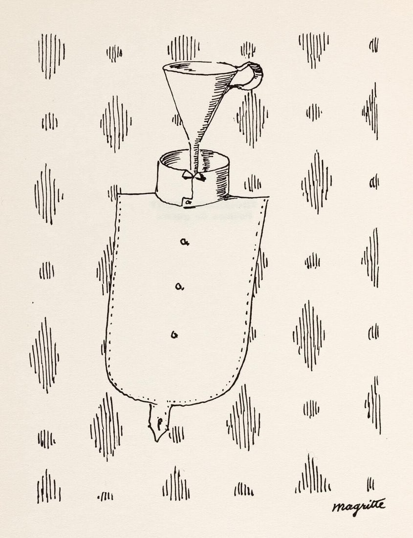 Ren Magritte, Composition, Dix dessins de Ren Magritte, Lithograph: Ren Magritte, Composition, Dix dessins de Ren Magritte, Lithograph Item Specifics: Paper Size: 11 x 8.25 inches. Inscription: Unsigned and unnumbered, as issued. Notes: From the volume, Pomes