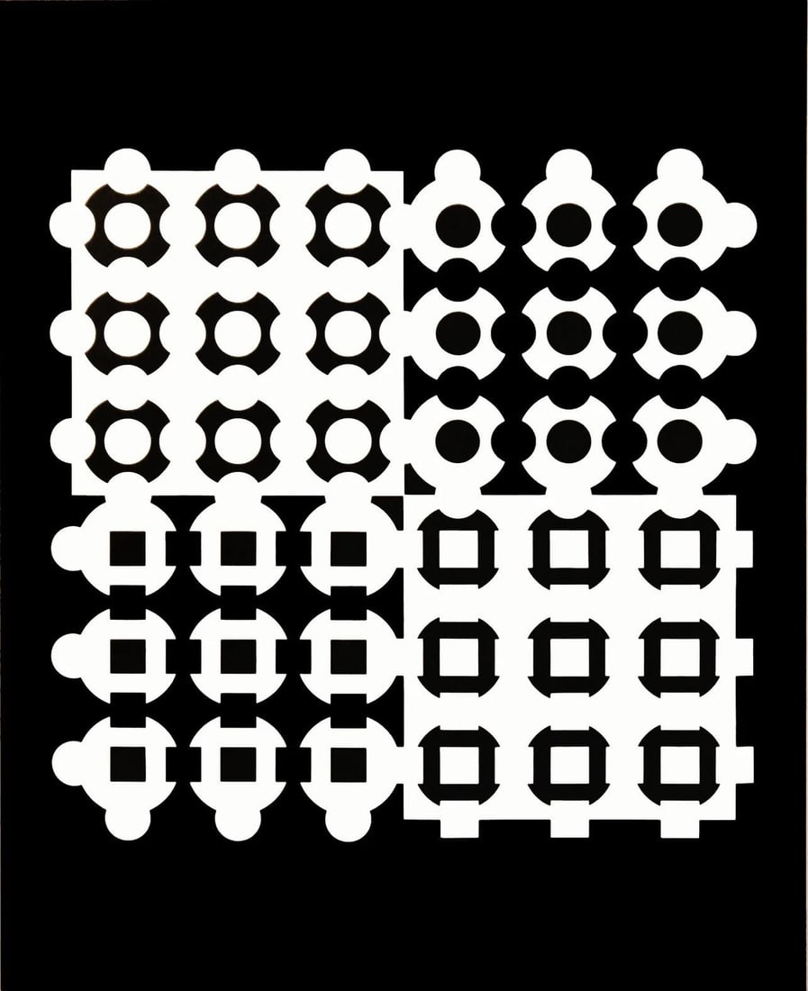 Victor Vasarely, Composition, Corpusculaires, Hliogravure: Victor Vasarely, Composition, Corpusculaires, Hliogravure Item Specifics: Paper Size: 11.61 x 9.25 inches. Excellent condition. Notes: From the folio, Corpusculaires, 1973. Published and printed by