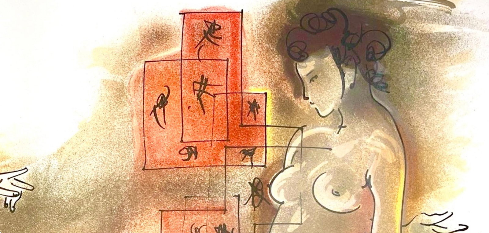Hans Erni, Composition, Rflexions Simples Sur Le Corps, Lithograph - 4