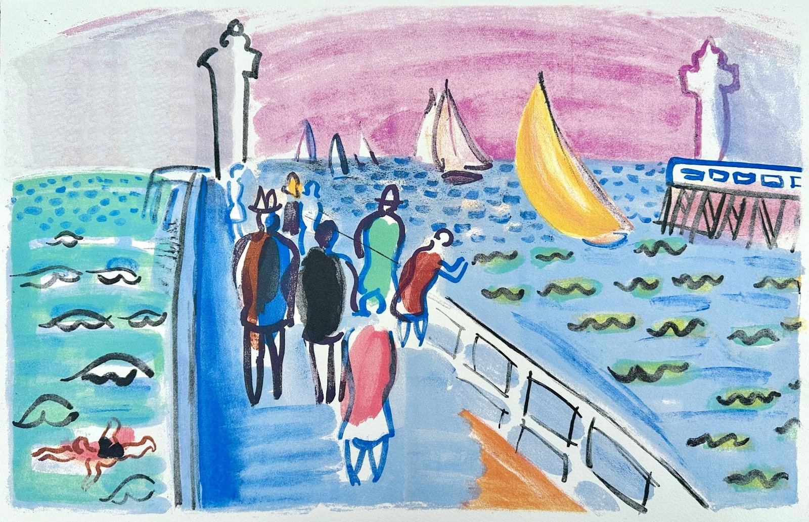 Normandes Ctes Les Dufy Raoul Composition Lithograph: Normandes Ctes Les Dufy Raoul Composition Lithograph Item Specifics: Paper Size: 14.8 x 22 inches. Excellent condition with centerfold, as issued. Notes: From the folio, Les Ctes Normandes 1961.