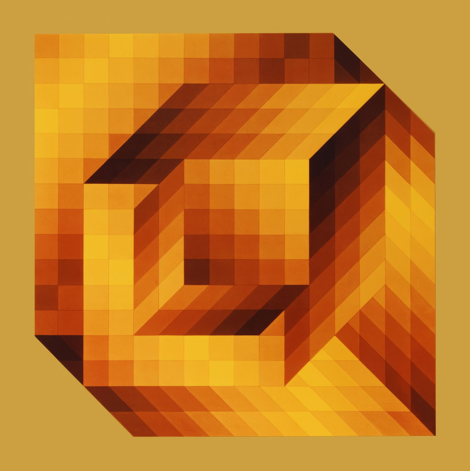 Victor Vasarely, Axo-44, from Progressions III, Original Edition Heliogravure, 1972 (1 of 5)