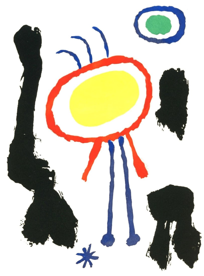 Joan Mir, Femmes et Oiseaux devant la Lune, The Prints of Joan Miro, Lithograph: Joan Mir, Femmes et Oiseaux devant la Lune, The Prints of Joan Miro, Lithograph Item Specifics: Inscription: Unsigned and unnumbered, as issued. Paper Size: 11 x 8.5 inches. Excellent condition.