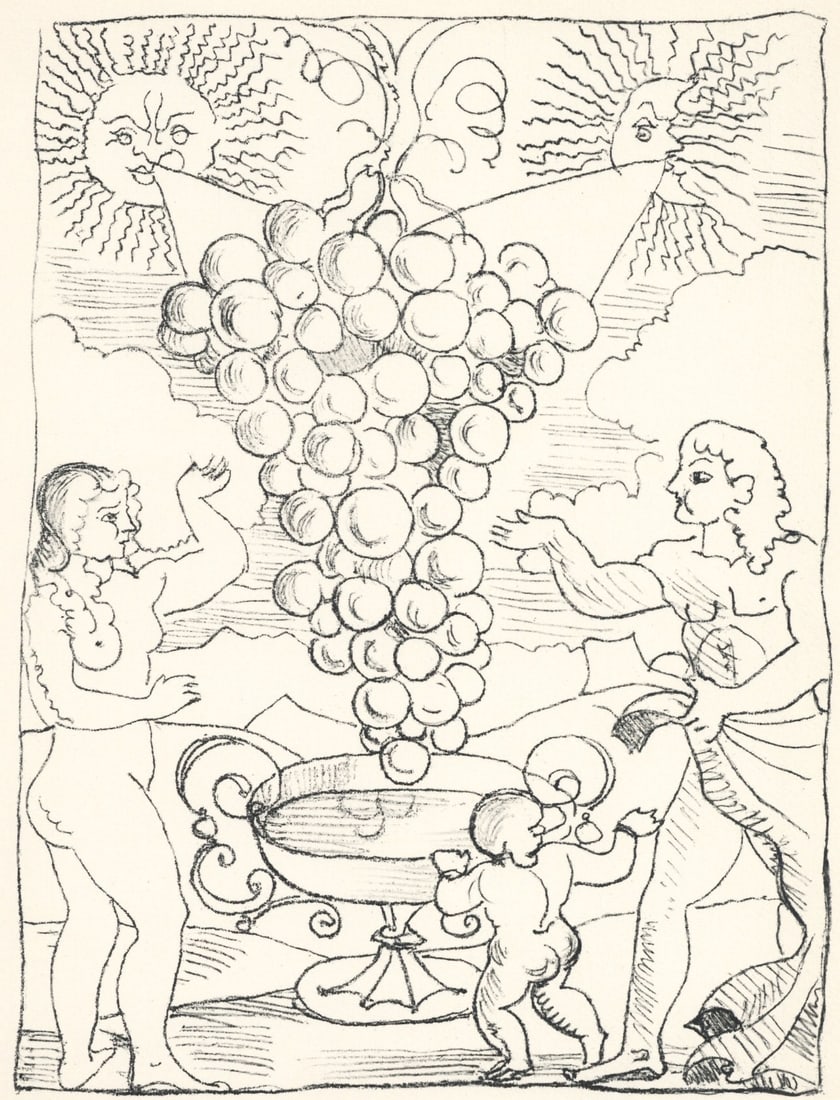 Age d'or et Terre promise vins fleurs flammes lithograph.: Age d'or et Terre promise vins fleurs flammes lithograph. Item Specifics: Paper Size: 12.75 x 10 inches. Excellent condition. Notes: From the volume, Vins, Fleurs et Flammes, 1956. Published by M. Geo