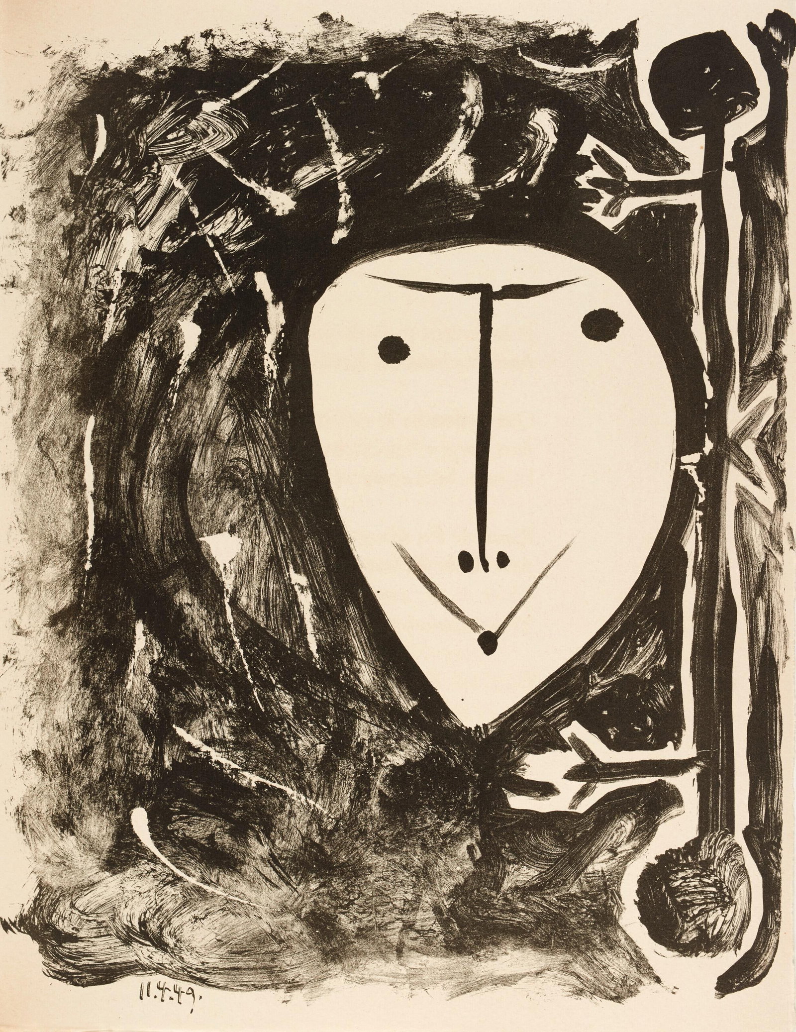 Pablo Picasso, Composition (Bloch 605-608; Mourlot 177; Reue 519-522), Elegy of Ihpetonga,: Pablo Picasso, Composition (Bloch 605-608; Mourlot 177; Reue 519-522), Elegy of Ihpetonga, Item Specifics: Paper Size: 12.75 x 9.75 inches. Excellent condition. Inscription: Unsigned and unnumbered, a