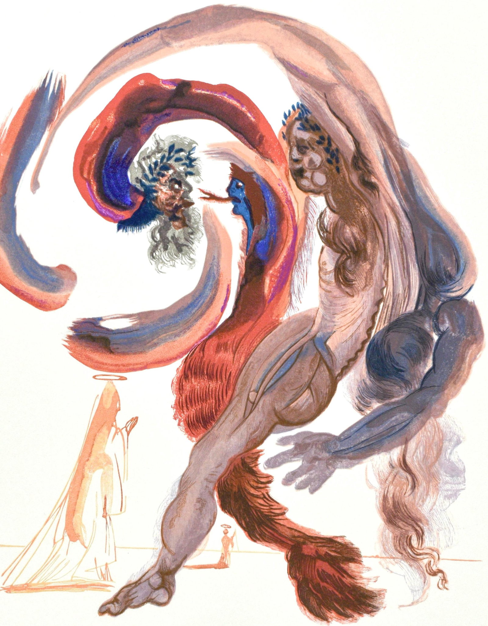 Salvador Dali, Purgatorio XVIII (Michler/ Lpsinger 1039-1138; Field 189-200), La Divina Commedia, (1 of 8)