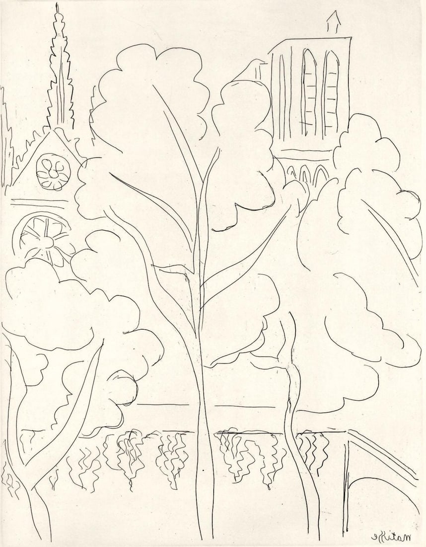 Henri Matisse, La Cit Notre Dame (Duthuit I.248), A La gloire Paris, Etching (1 of 9)