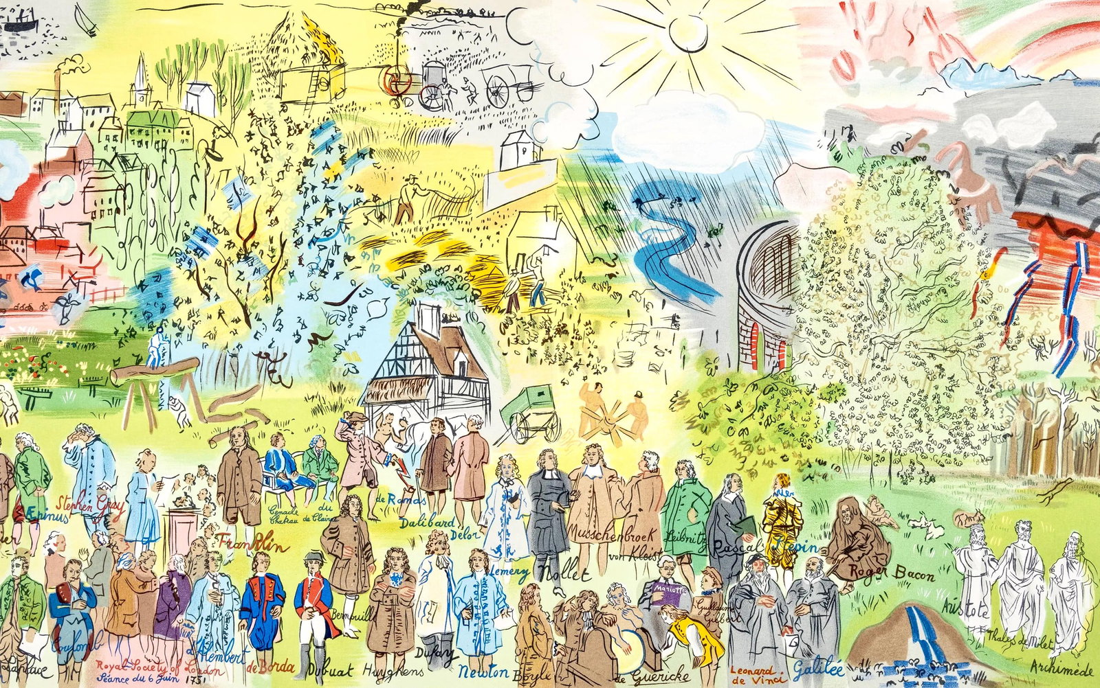 Raoul Dufy, tudes: Histoire de l'lectricit, Lettre mon peintre Raoul Dufy, Lithograph (1 of 8)