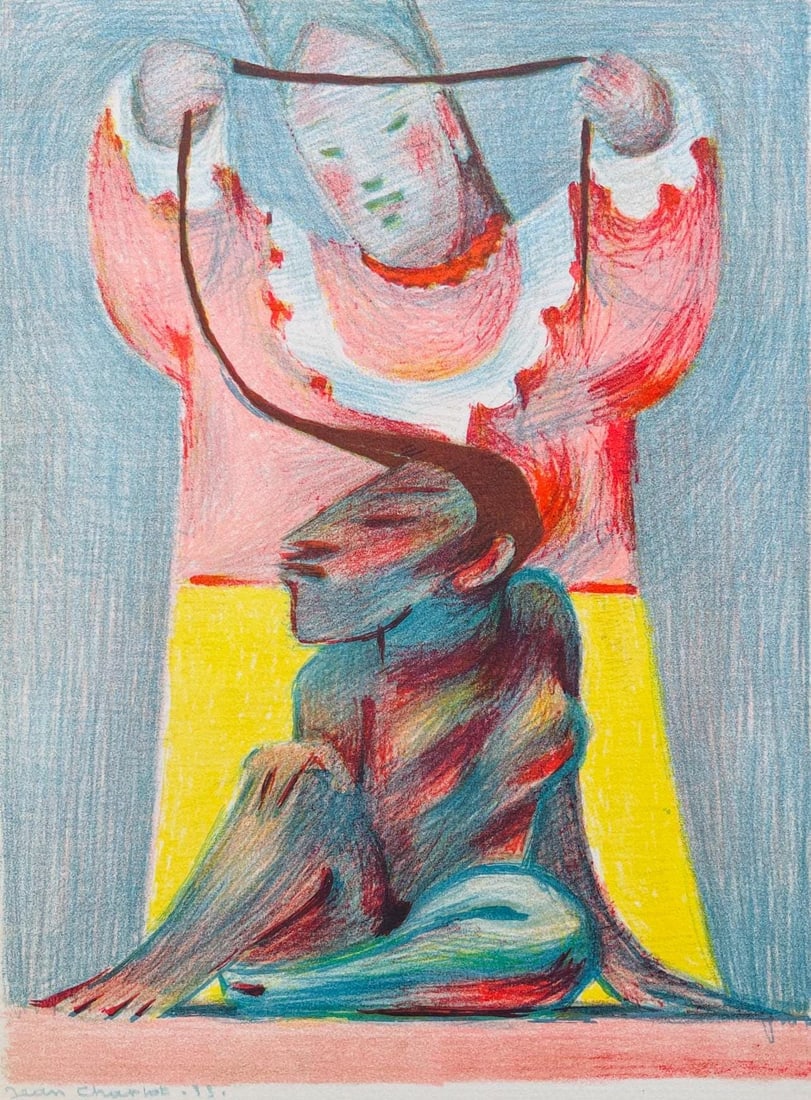 Charlot Composition Lithograph: Charlot Composition Lithograph Item Specifics: Paper size: 11 x 8.75 inches. Excellent condition. Unsigned and unnumbered, as issued. Notes: From the album, Picture Book, 32 Original Lithographs By Je