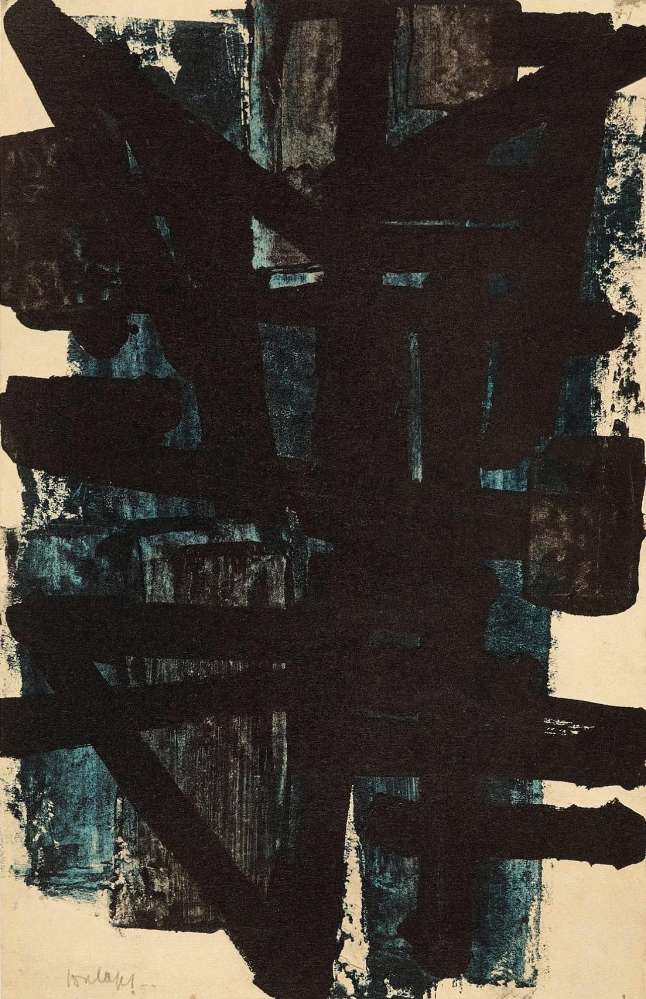 Pierre Soulages, Composition, Pierre Soulages, Peintres d'aujourd'hui, Hliogravure: Pierre Soulages, Composition, Pierre Soulages, Peintres d'aujourd'hui, Hliogravure Item Specifics: Paper Size: 13.78 x 10.83 inches. Inscription: Signed in the plate and unnumbered, as issued. Notes: