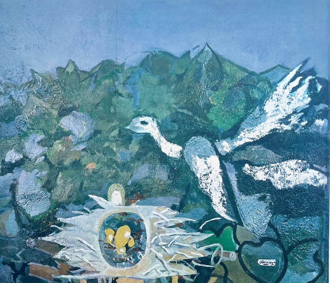 Georges Braque, Le nid dans le feuillage, L'Hommage Georges Braque, Derrire le miroir, Lithograph (1 of 6)