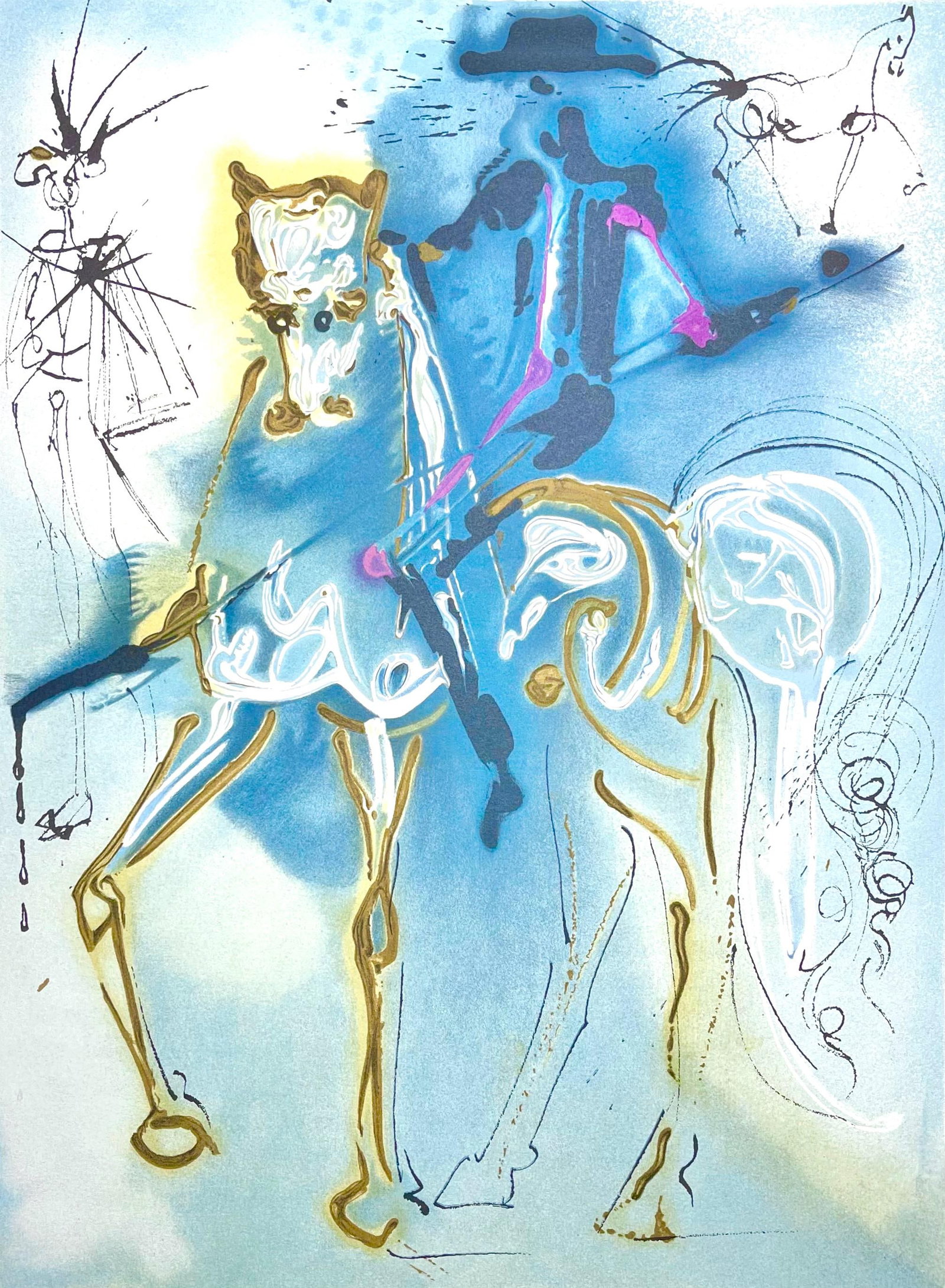 Salvador Dali, Picador, Les Chevaux de Dali, Fac-simile Signed, Lithograph (after) (1 of 9)