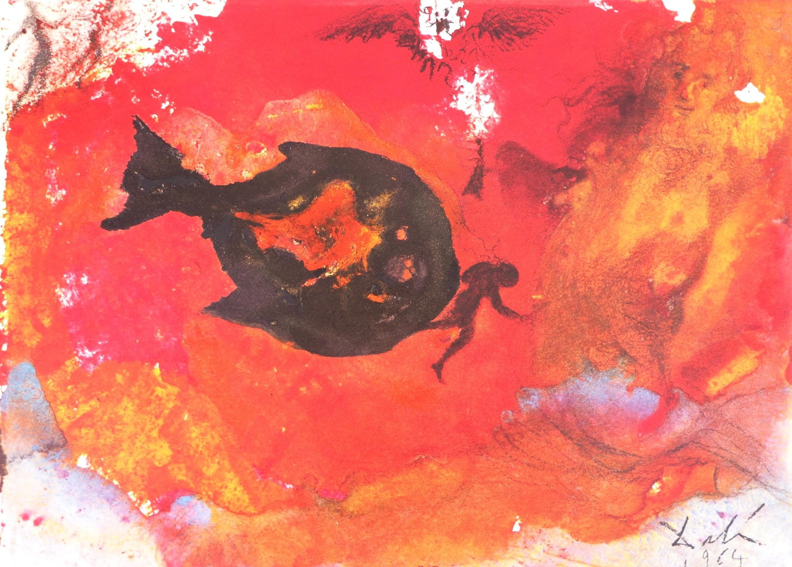 Salvador Dali, Composition (Michler/ Lpsinger 1600; Field 69-3), Biblia Sacra, Lithograph (1 of 8)