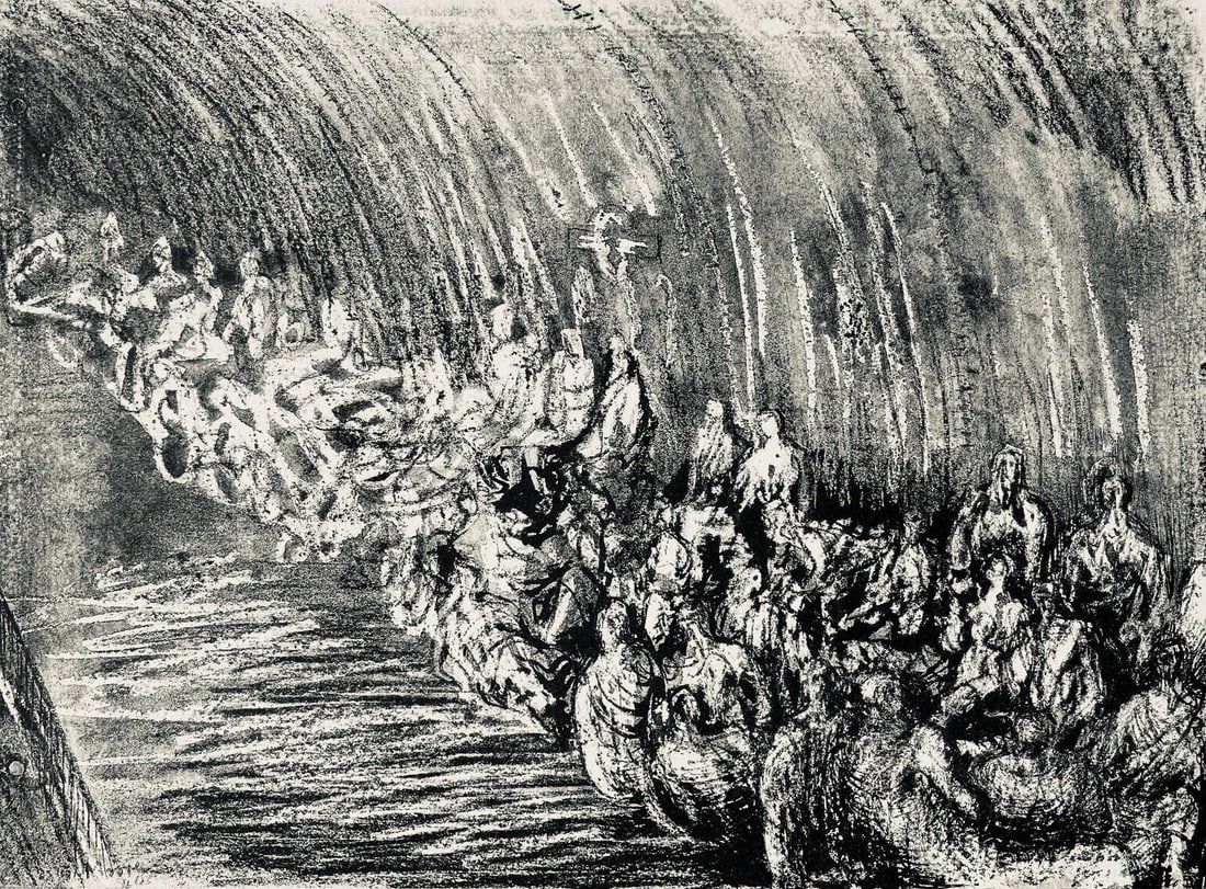 Henry Moore, Shelter Drawing, The Drawings of Henry Moore, Lithograph (1 of 8)