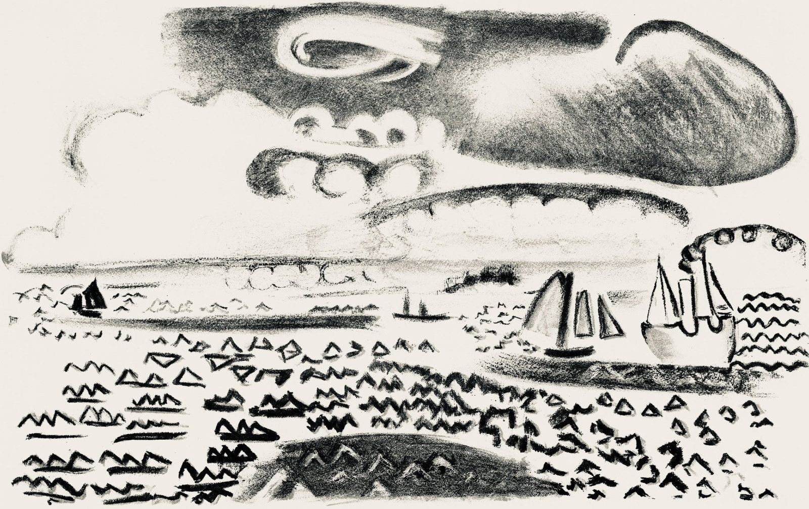 Normandes Ctes Les Dufy Raoul Composition Lithograph: Normandes Ctes Les Dufy Raoul Composition Lithograph Item Specifics: Paper Size: 14.8 x 22 inches. Excellent condition with centerfold, as issued. Notes: From the folio, Les Ctes Normandes 1961. Publi