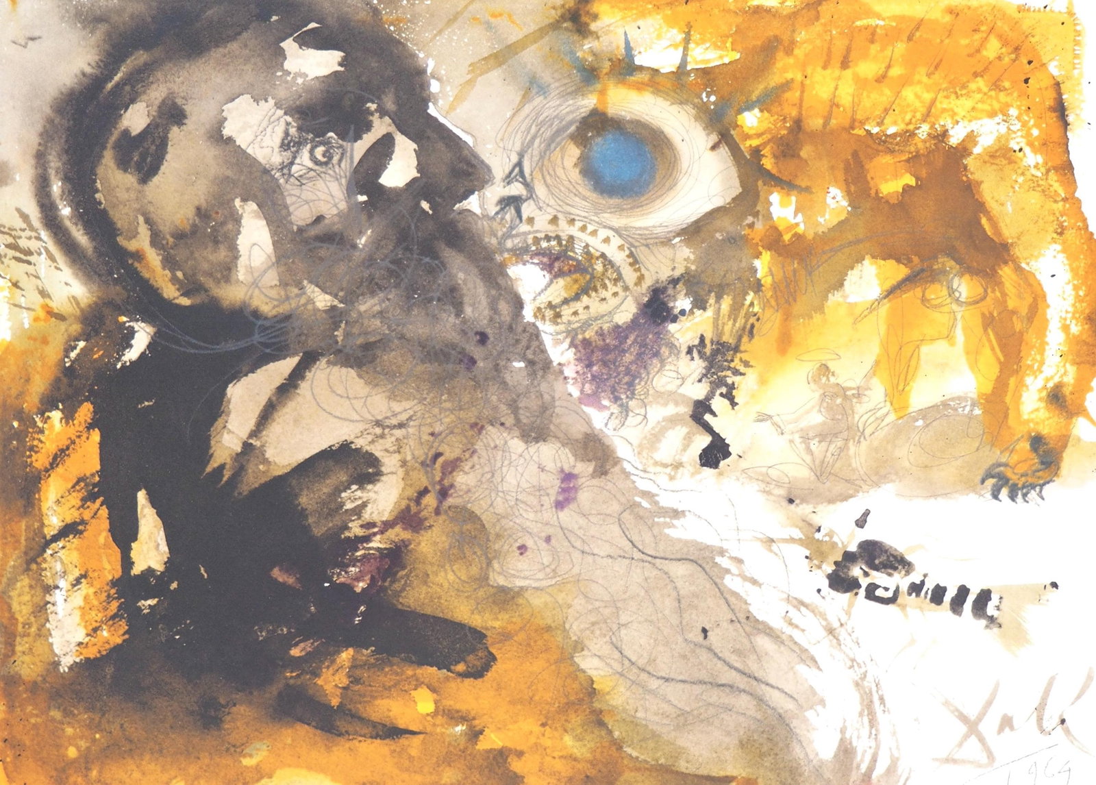 Salvador Dali, Composition (Michler/ Lpsinger 1600; Field 69-3), Biblia Sacra, Lithograph: Salvador Dali, Composition (Michler/ Lpsinger 1600; Field 69-3), Biblia Sacra, Lithograph Item Specifics: Paper size: 13.75 x 19 inches. Inscription: Signed in the plate and unnumbered, as issued.