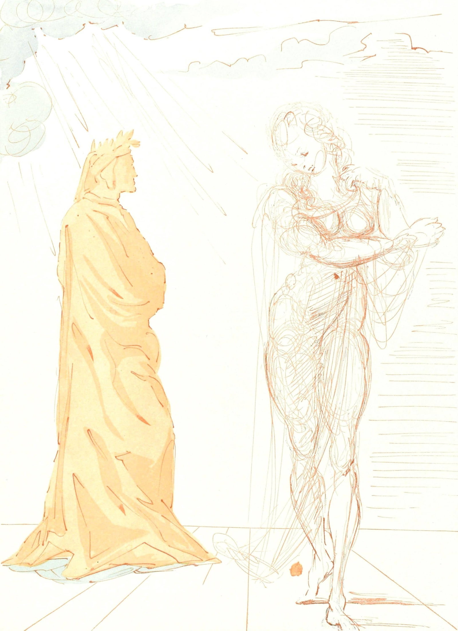 Salvador Dali Inferno II Michler Lpsinger 1039-1138 Field 189-200 La Divina Commedia Woodcut (1 of 8)