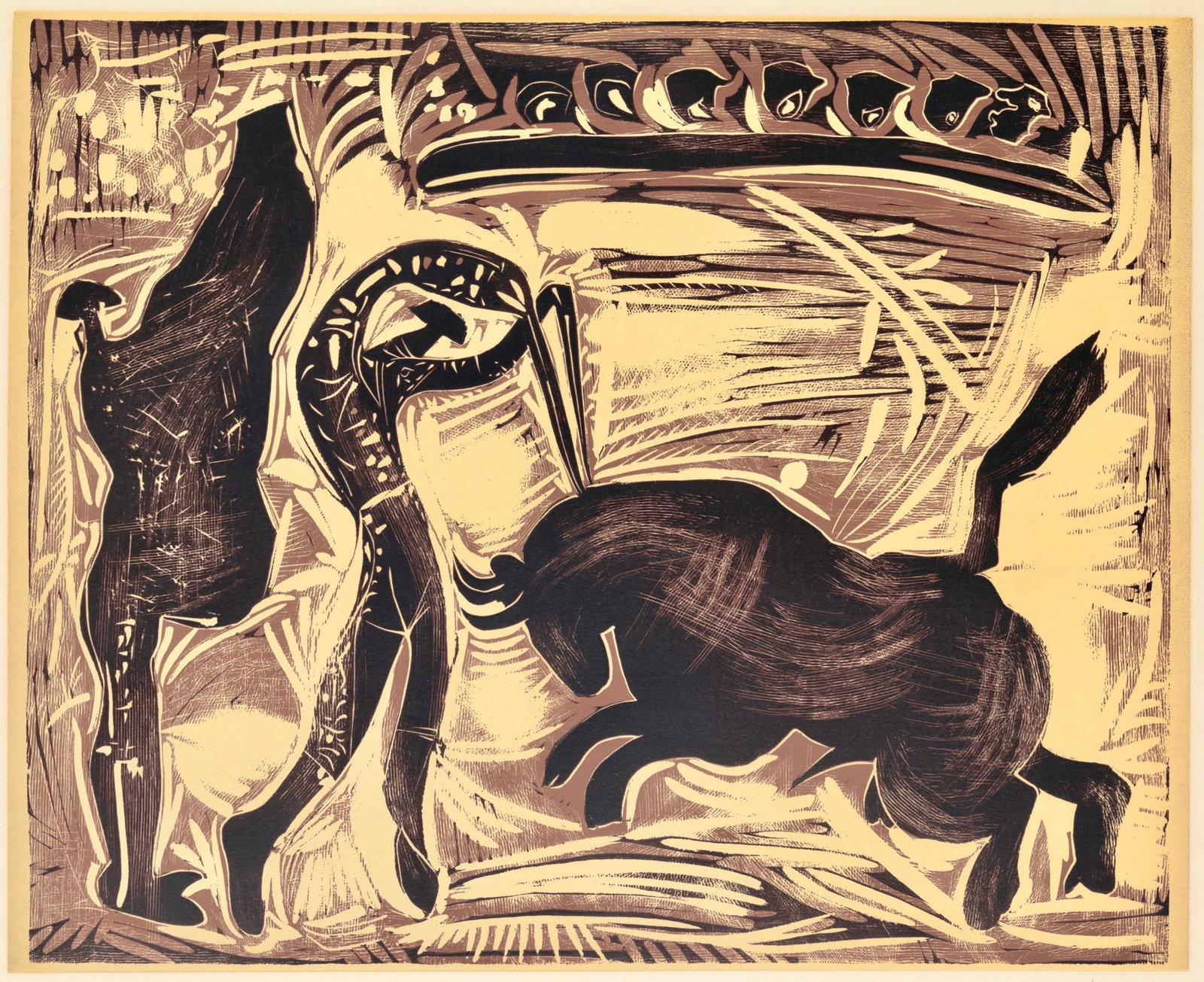 Picasso Pablo, Les banderilles Orozco 214 Grabados al linleo Linocut (1 of 7)