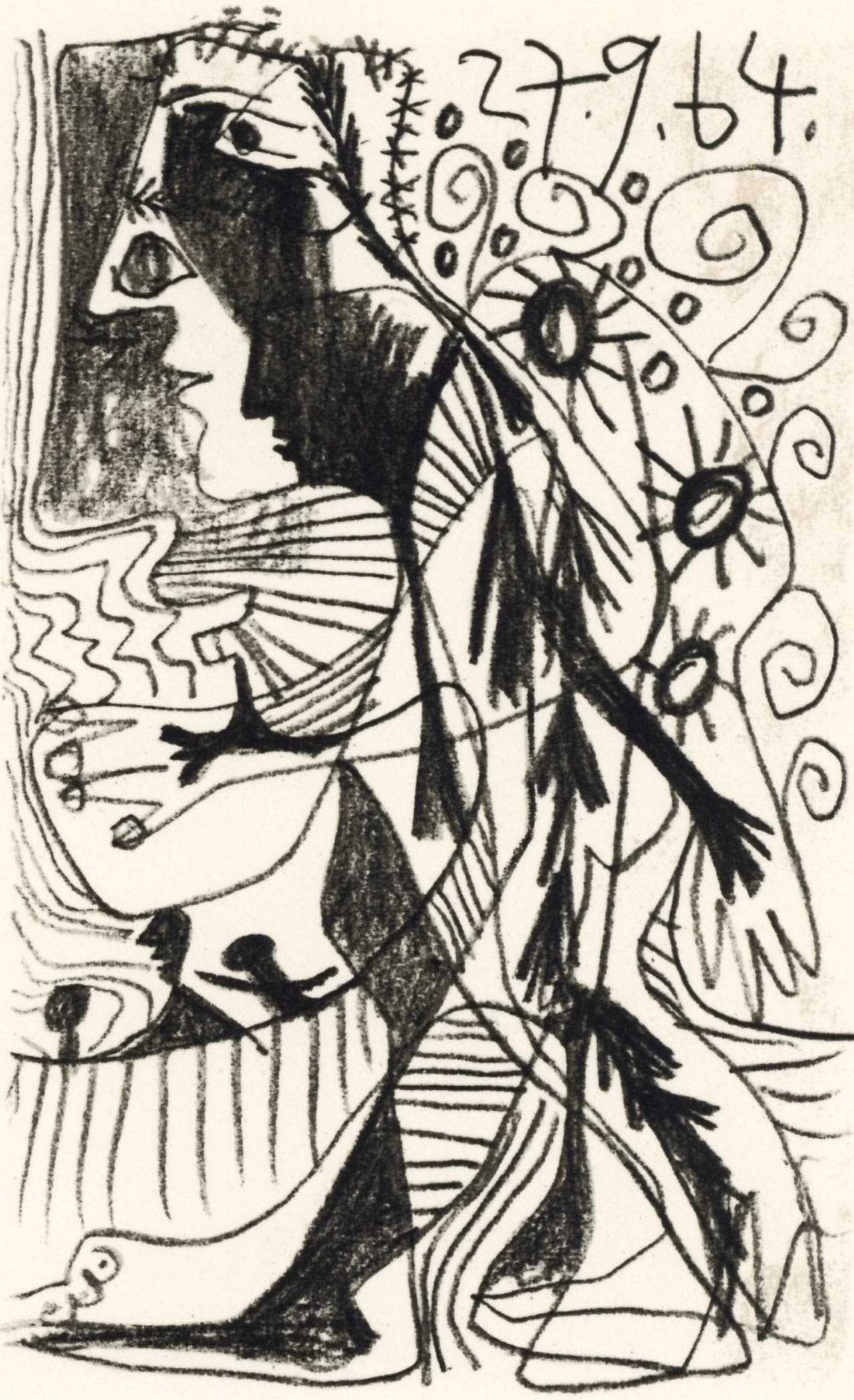 Pablo Picasso, 27.9.24. (Cramer 148), Le Got du Bonheur, Mixed Media Lithograph (1 of 8)