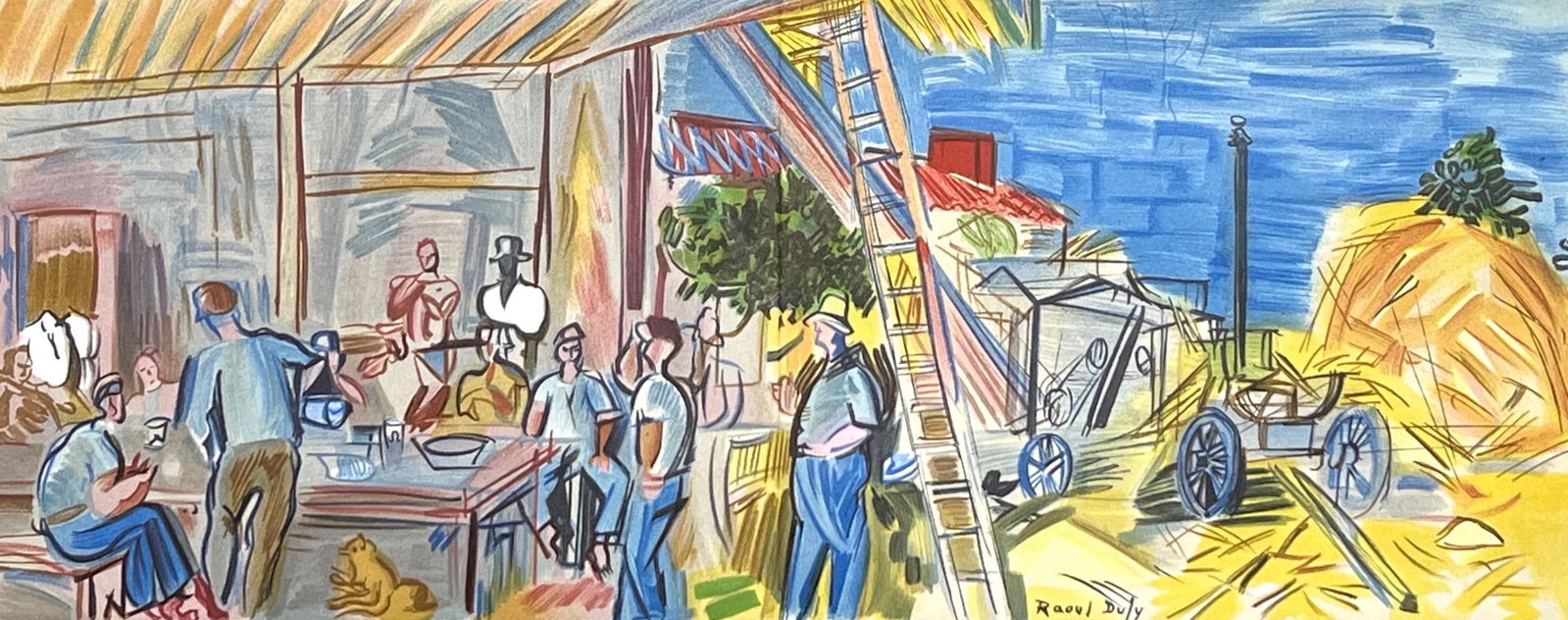 Raoul Dufy, Les Moissonneurs, Lettre mon peintre Raoul Dufy, Lithograph (1 of 9)