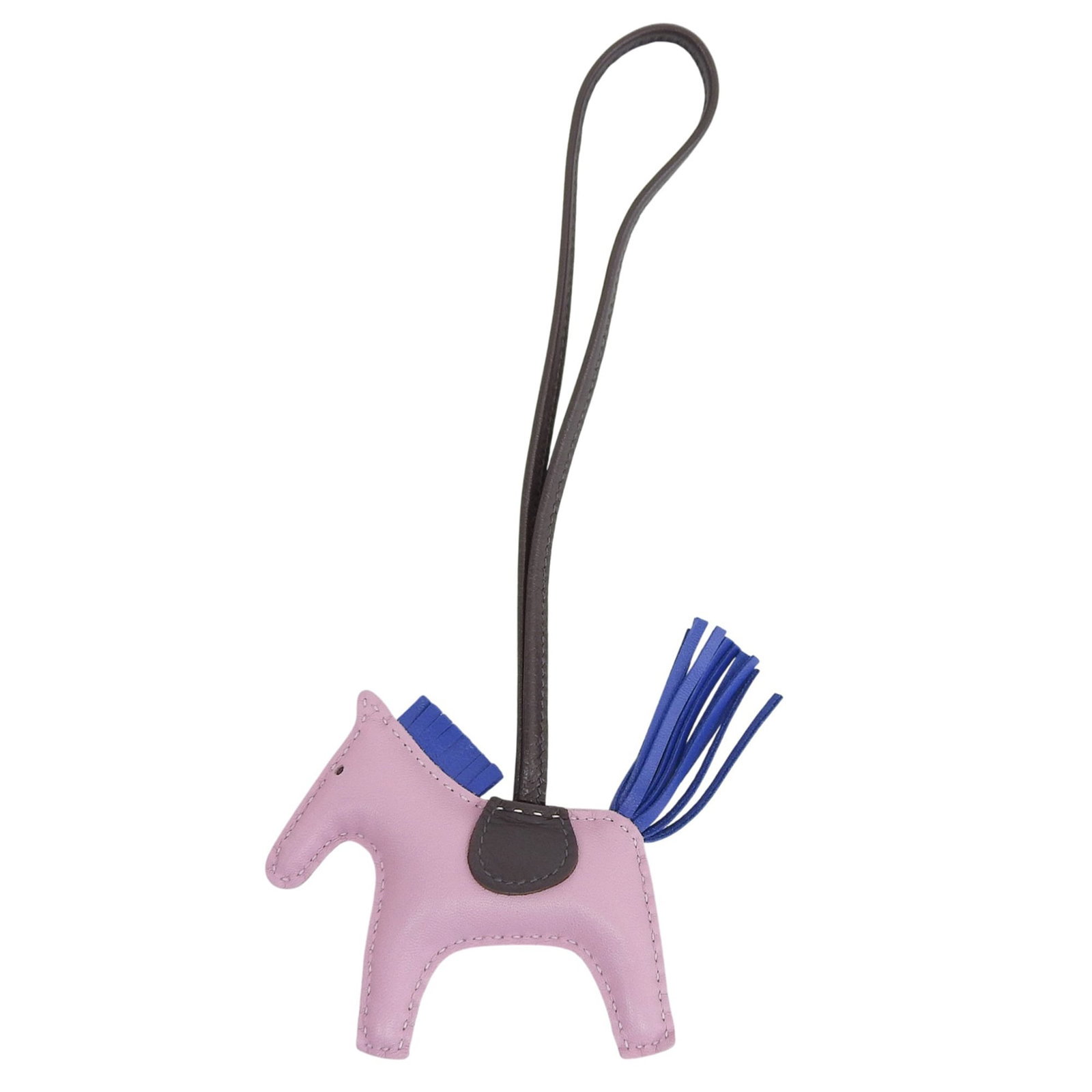 Hermes agneau handbag charm Milo: Hermes agneau handbag charm Milo Agneau Milo handbag charm from Hermes, crafted in France with a striking blue hue. This small yet elegant accessory measures 7.50mm x 8.50mm and features an 18.00mm