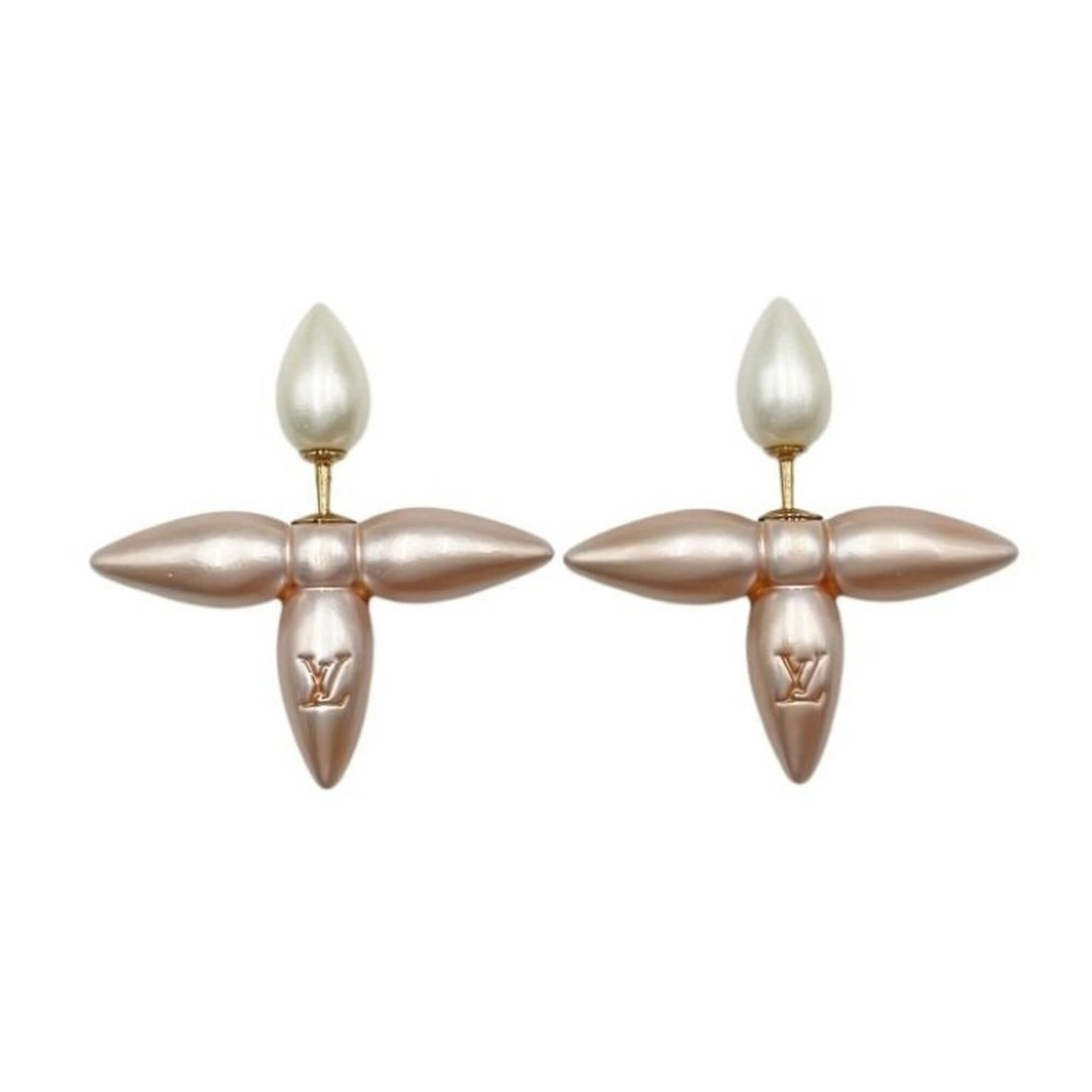 Metal Louis Vuitton Stud Earrings (1 of 6)